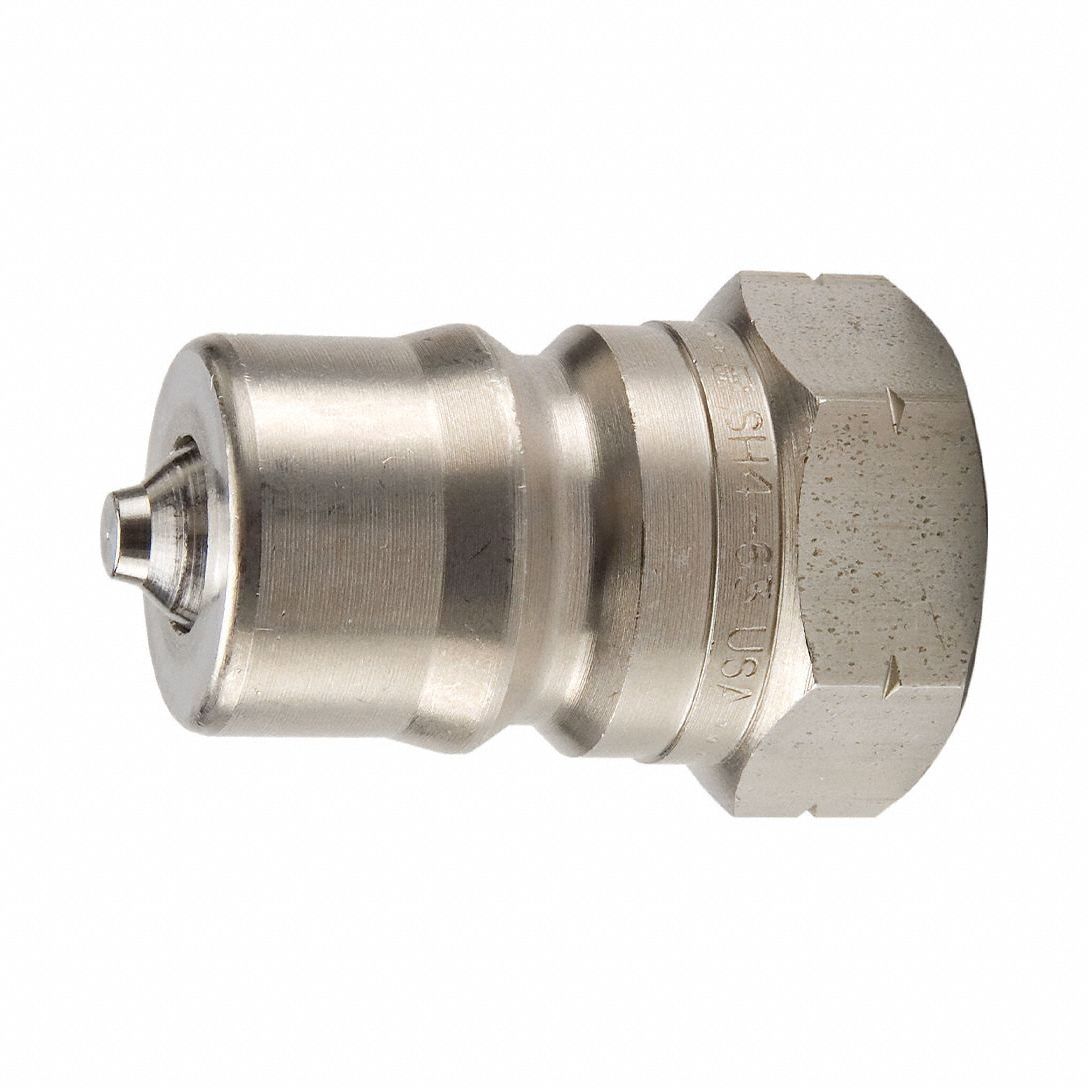 Nipple: 1/4 in Coupling Size, 303 Stainless Steel, 3 g/min Max. Flow Rate, Female NPTF