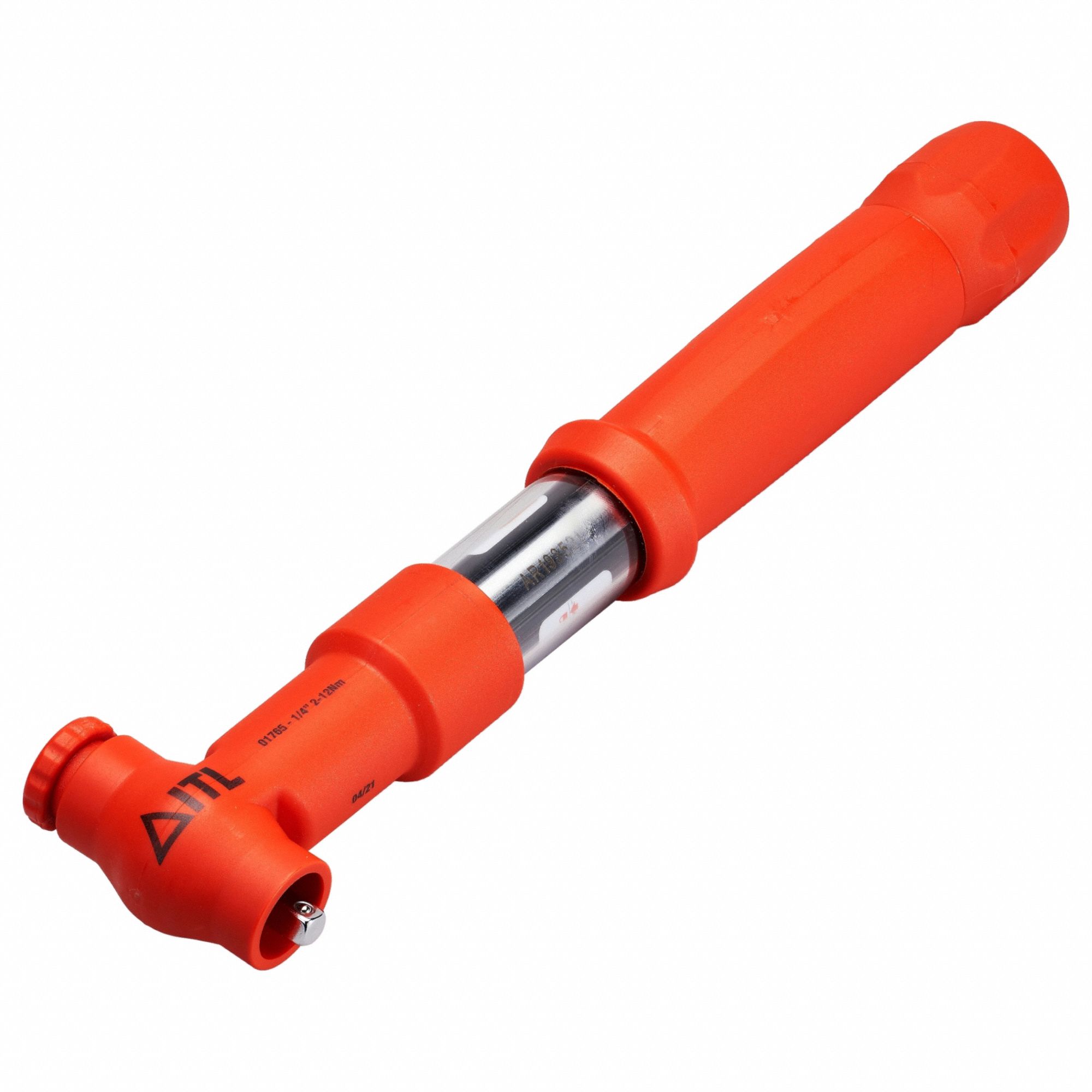 Insulated Torque Wrench: 1/4 in Drive Size, 1 to 9 ft-lb/2 to 12 N-m, 0.1 N-m Torque Increments