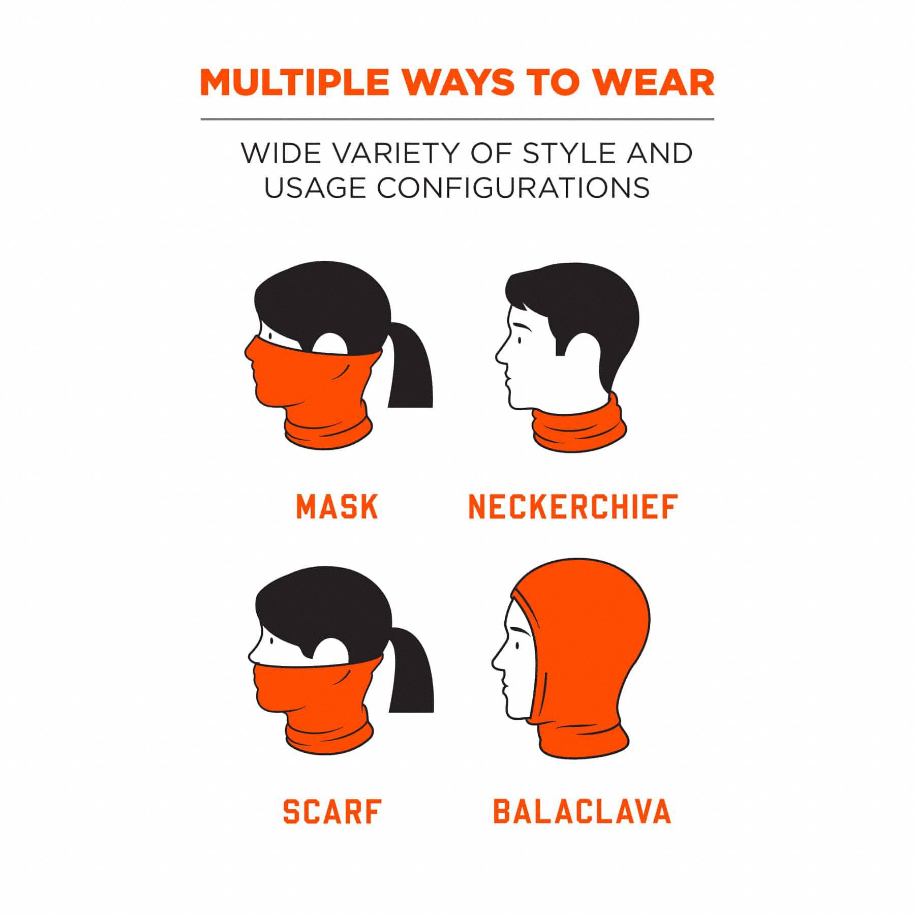 ERGODYNE Neck Gaiter Neck Gaiter, Lime, Universal, Neck Gaiter