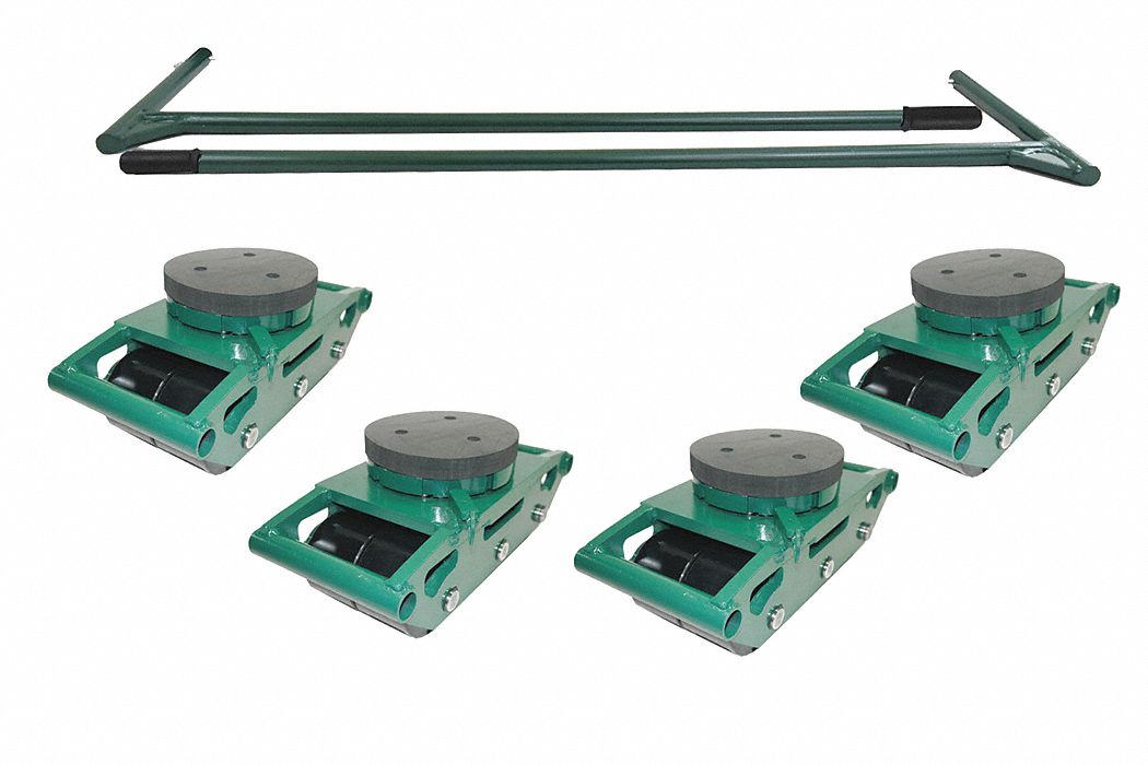 HILMAN ROLLERS, 36 ton Load Capacity, 7 55/64 in Deck Ht, Bull Dolly