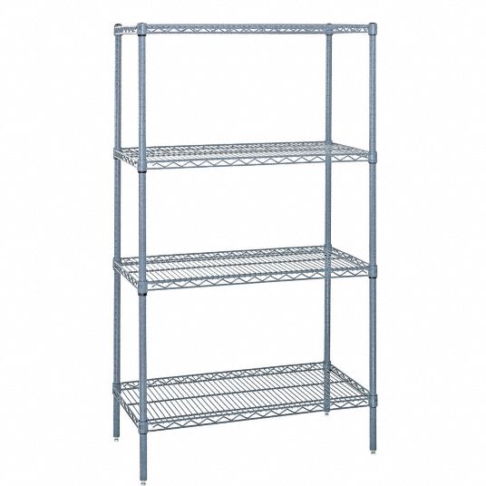 QUANTUM STORAGE SYSTEMS, Starter, 48 in x 18 in, Wire Shelving - 60TV71 ...