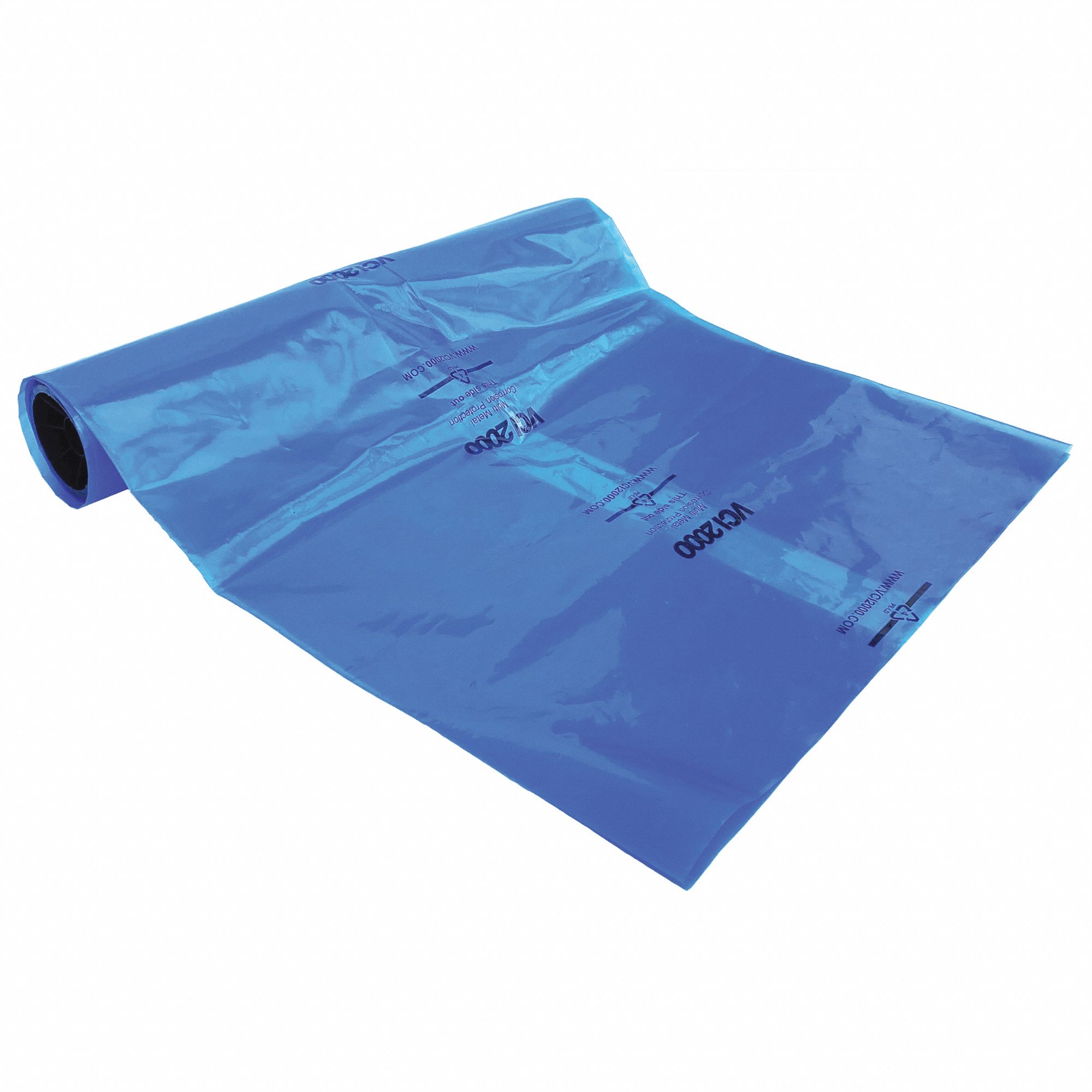 Packaging Bag: 4 mil Thick, 14 in Wd, 25 in Lg, Blue, Roll, Low Density Polyethylene (LDPE), 250 PK