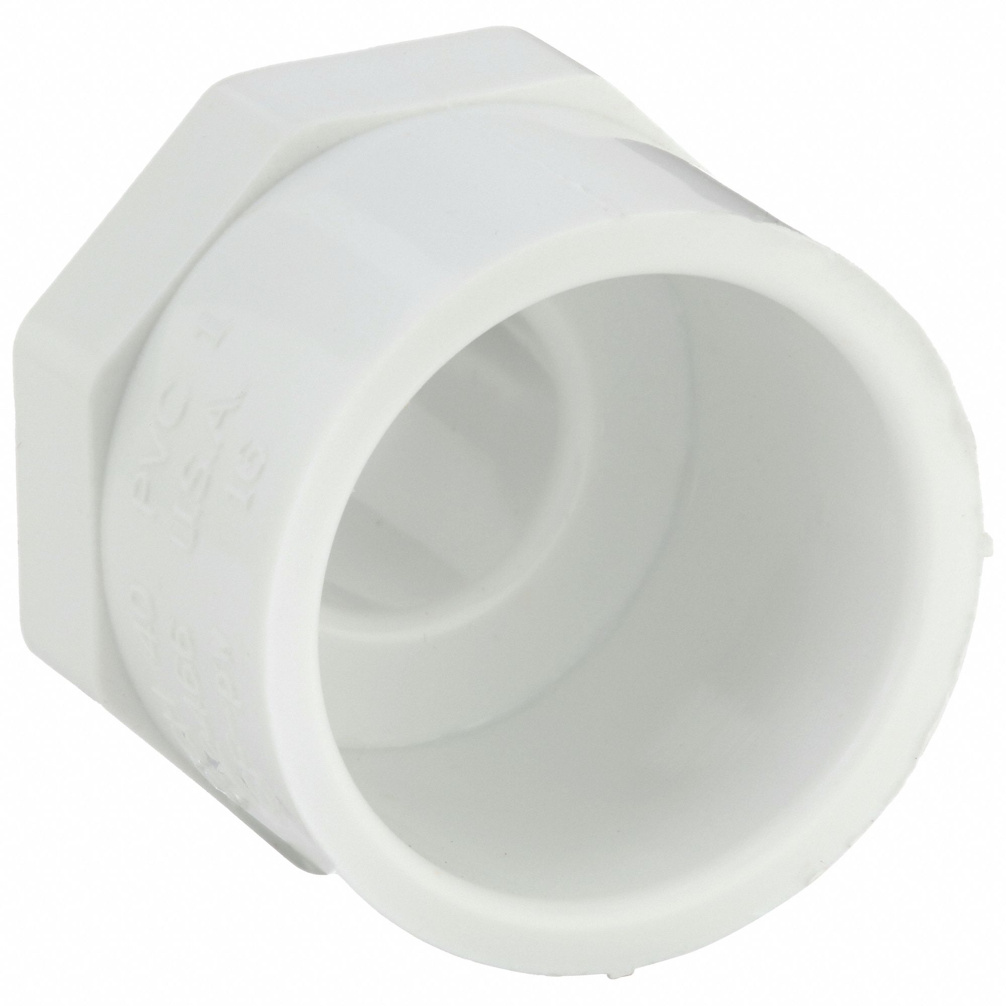 Pipe Adapter: Schedule 40, PVC, 3/4 in x 1 in Size, Socket x Threaded, Male x Female NPT, White