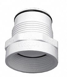 Pipe Adapter: Schedule 40, PVC, 1 in x 1 in Size, Threaded x Threaded, Female NPT x Male, White