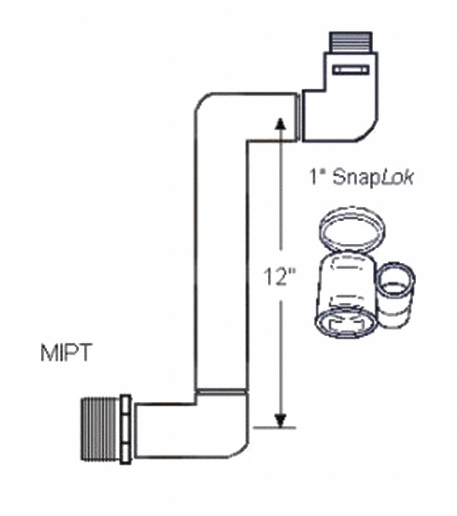 1 in x 1 in Fitting Pipe Size, Schedule 40, Swing Joint 60UD44