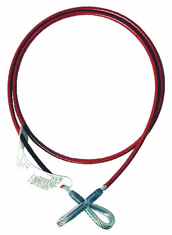 Anchor Sling: 10 ft Overall Lg, Steel, Steel, Cross-Arm Chain, Tie-Off Adapter, Wear Pad, O-Ring