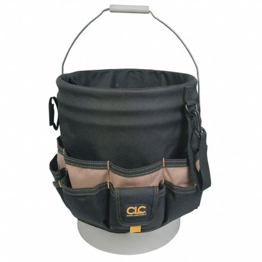 CLC Bucket Tool Organizer, Black, Polyester 60UJ641119 Grainger