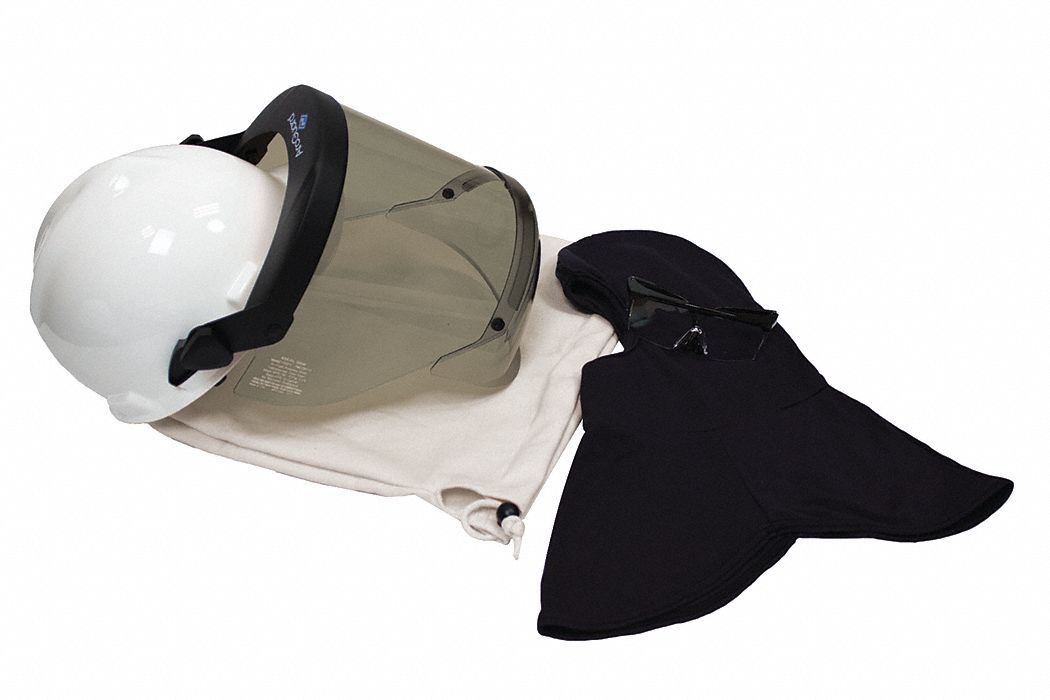 NATIONAL SAFETY APPAREL Arc Flash Head Protection Kit: 2 PPE CAT, 12 cal/sq  cm ATPV, KITHP12PV