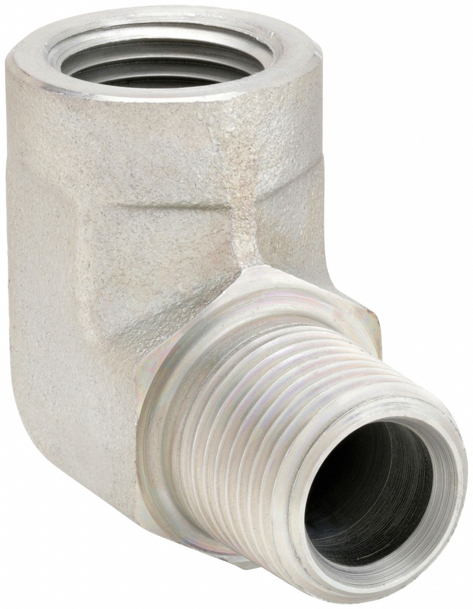 90° Street Elbow: Steel, 1 1/2 in x 1 1/2 in Fitting Pipe Size, Male NPTF x Female NPT