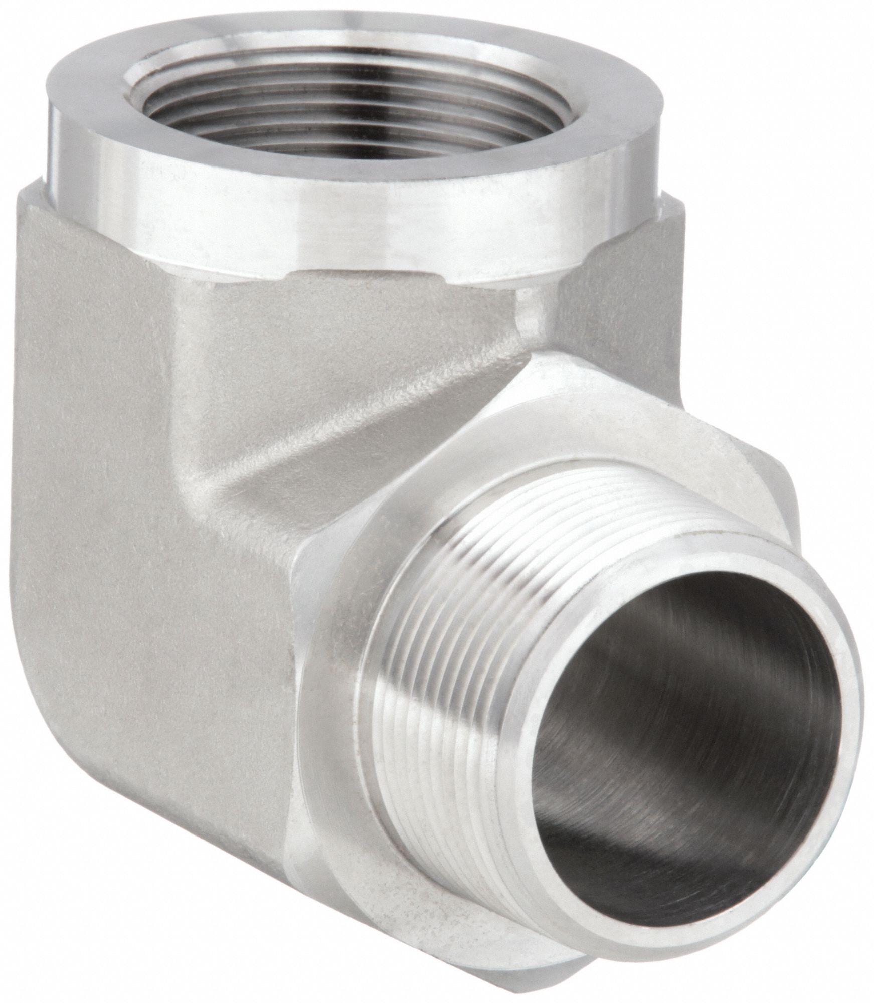90° Street Elbow: 316 Stainless Steel, 1 1/2 in x 1 1/2 in Fitting Pipe Size, Male NPTF x Female NPT