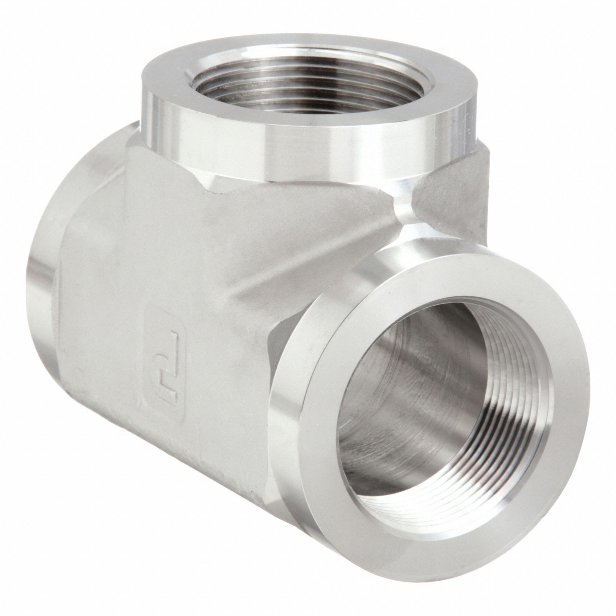 Tee: 316 Stainless Steel, 1 1/4 in x 1 1/4 in x 1 1/4 in Fitting Pipe Size, 3 3/8 in Overall Lg