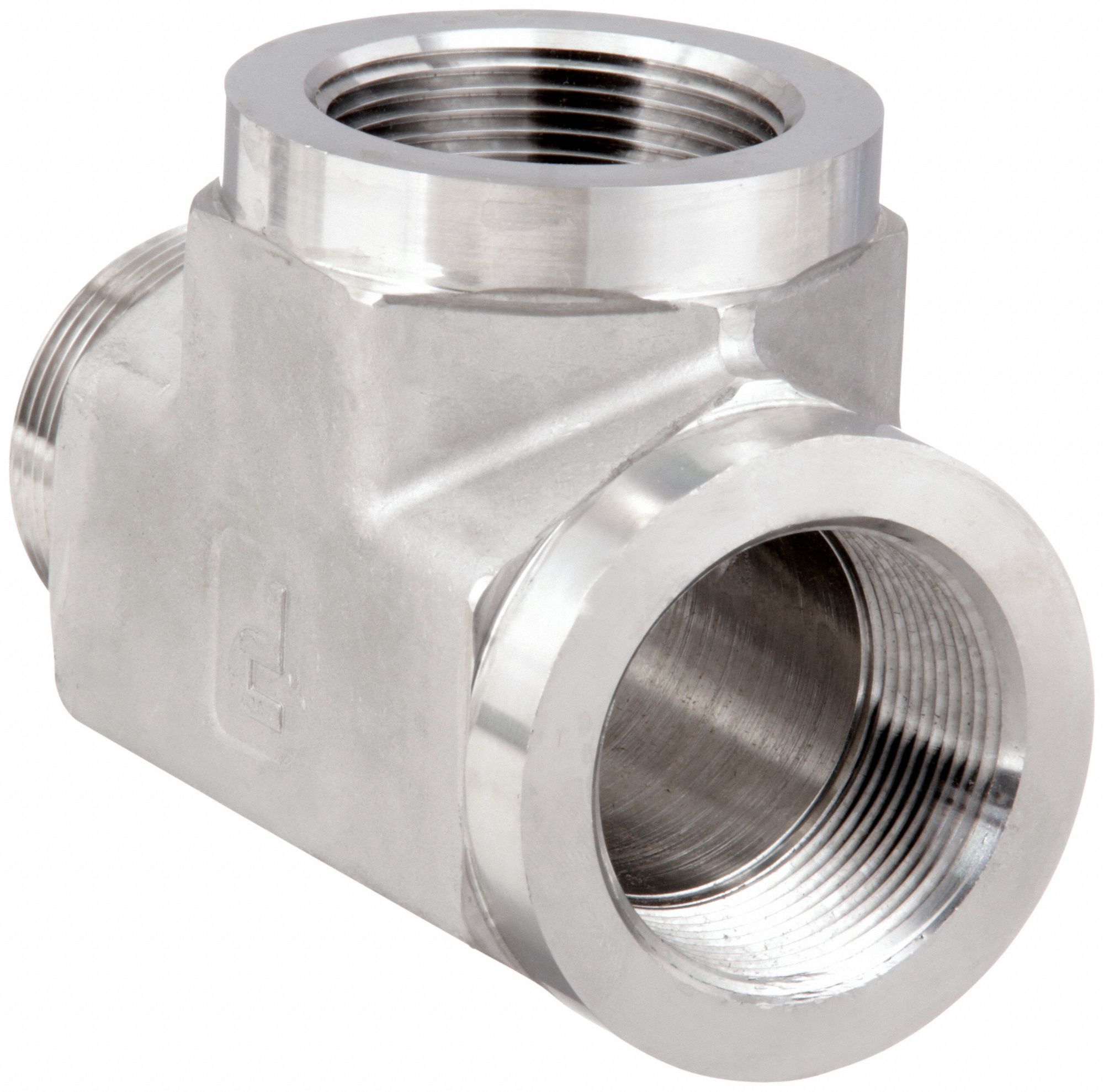 Run Tee: 316 Stainless Steel, 1 1/2 in x 1 1/2 in x 1 1/2 in Fitting Pipe Size, 5 1/4 in Overall Lg