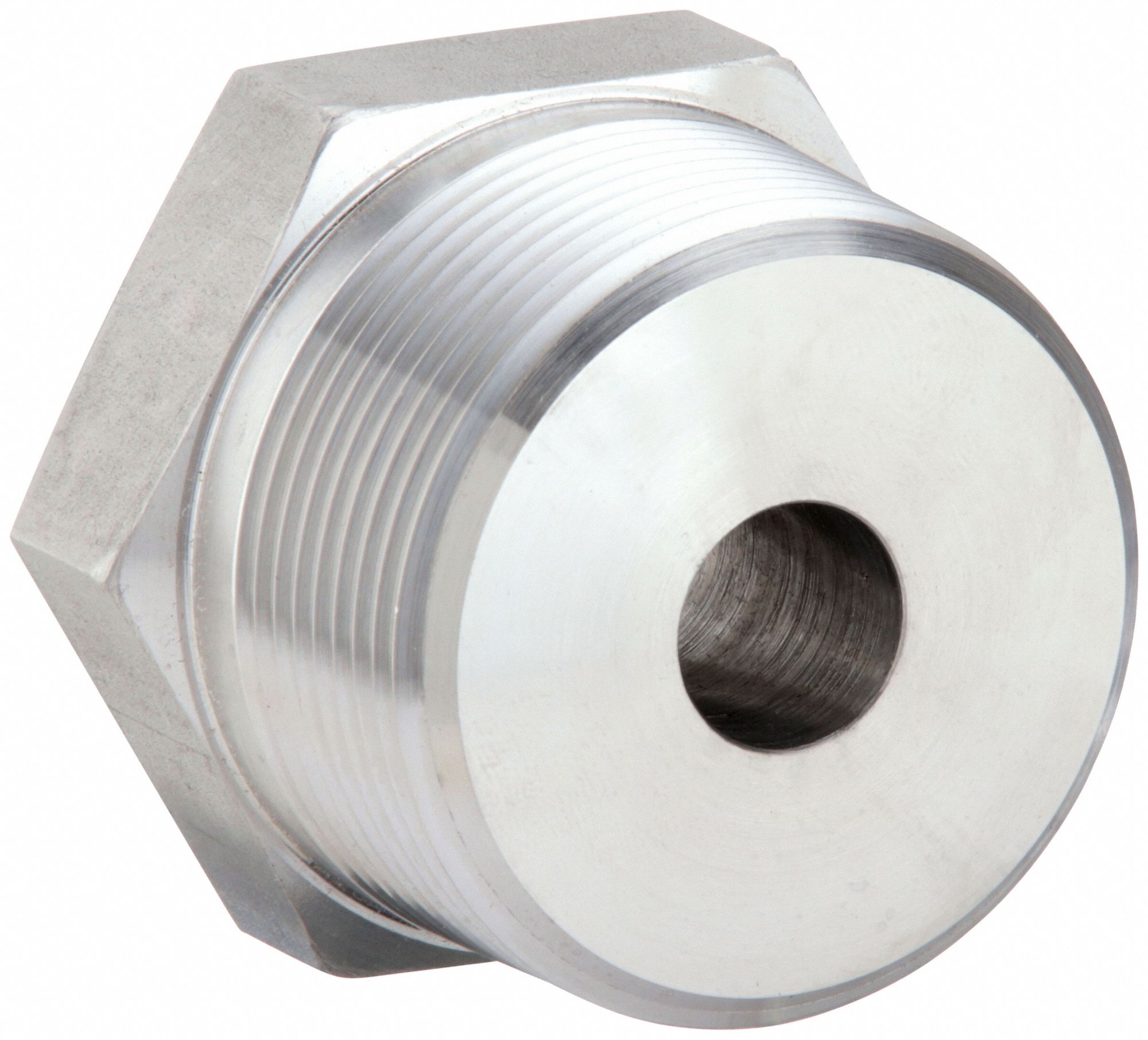 Reducing Adapter: 316 Stainless Steel, 1 1/2 in x 3/8 in Fitting Pipe Size, Male NPTF x Female NPTF