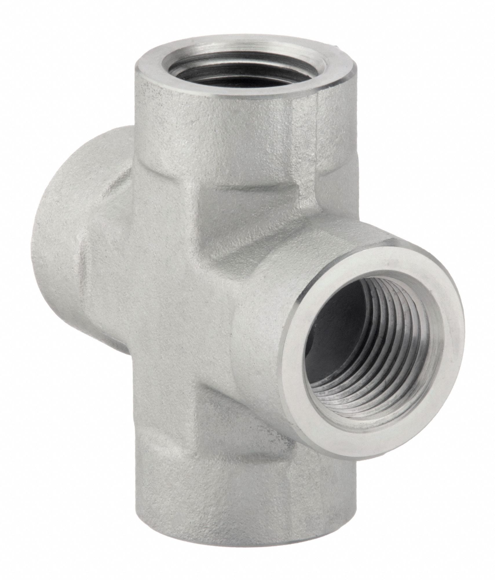 Cross: Steel, 1 1/4 in x 1 1/4 in x 1 1/4 in x 1 1/4 in Fitting Pipe Size