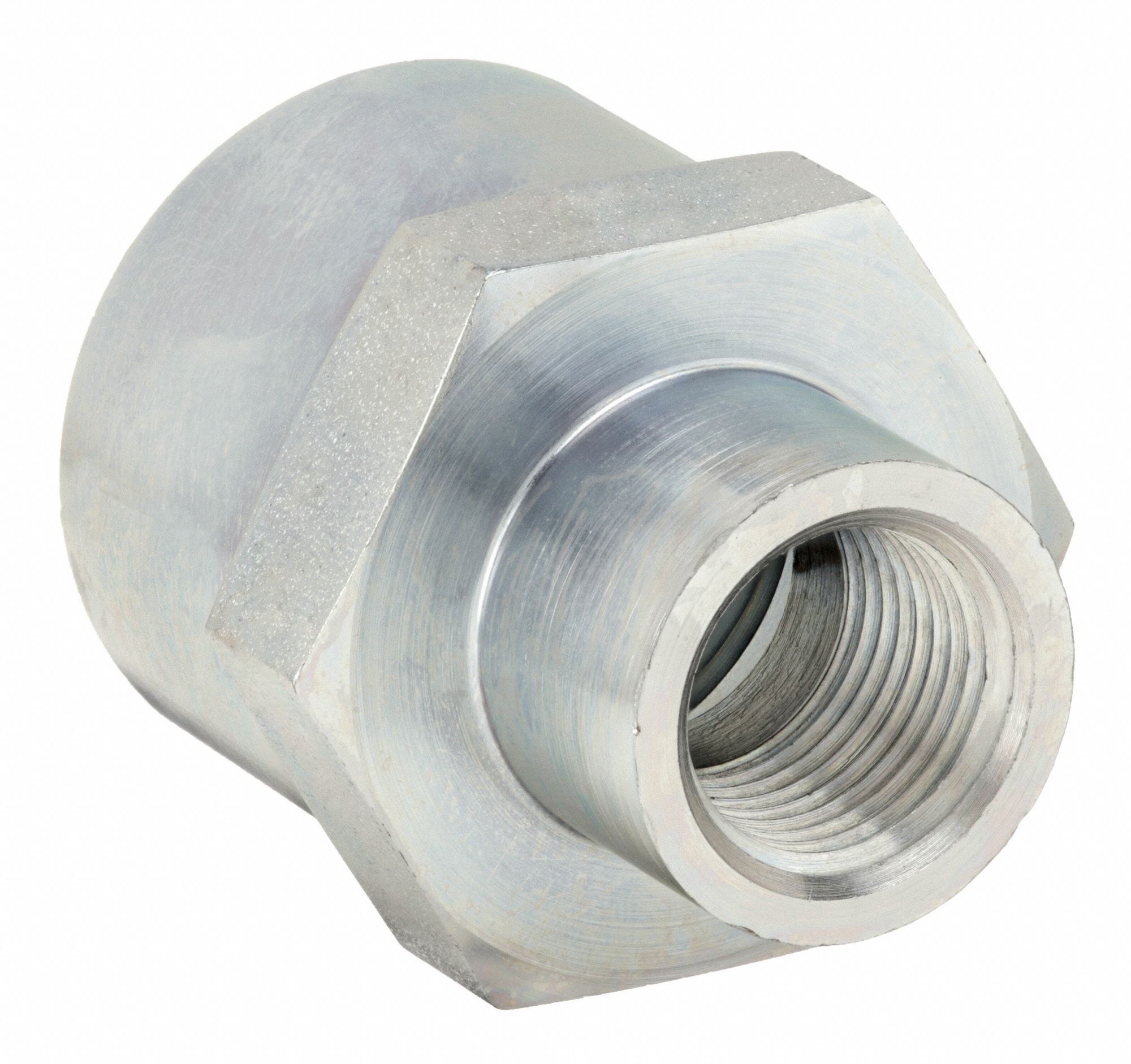 Coupling: Steel, 1 1/4 in x 1 in Fitting Pipe Size, Female NPTF x Female NPTF, 1 15/16 in Lg