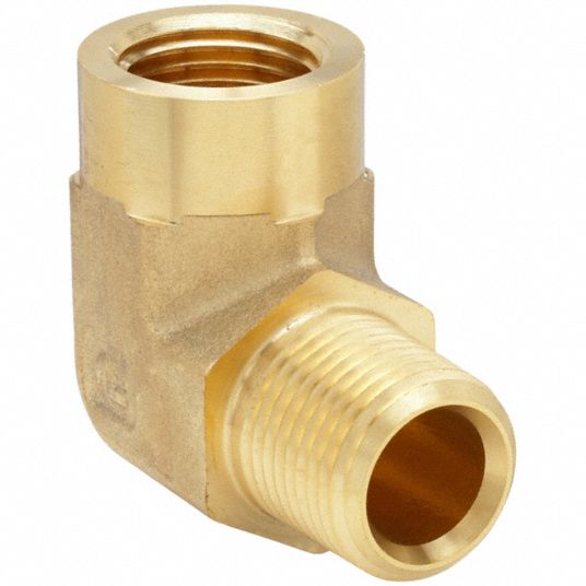 Brass Pipe Fitting, Street Elbow, 1/4 in. Female NPT x 1/4 in