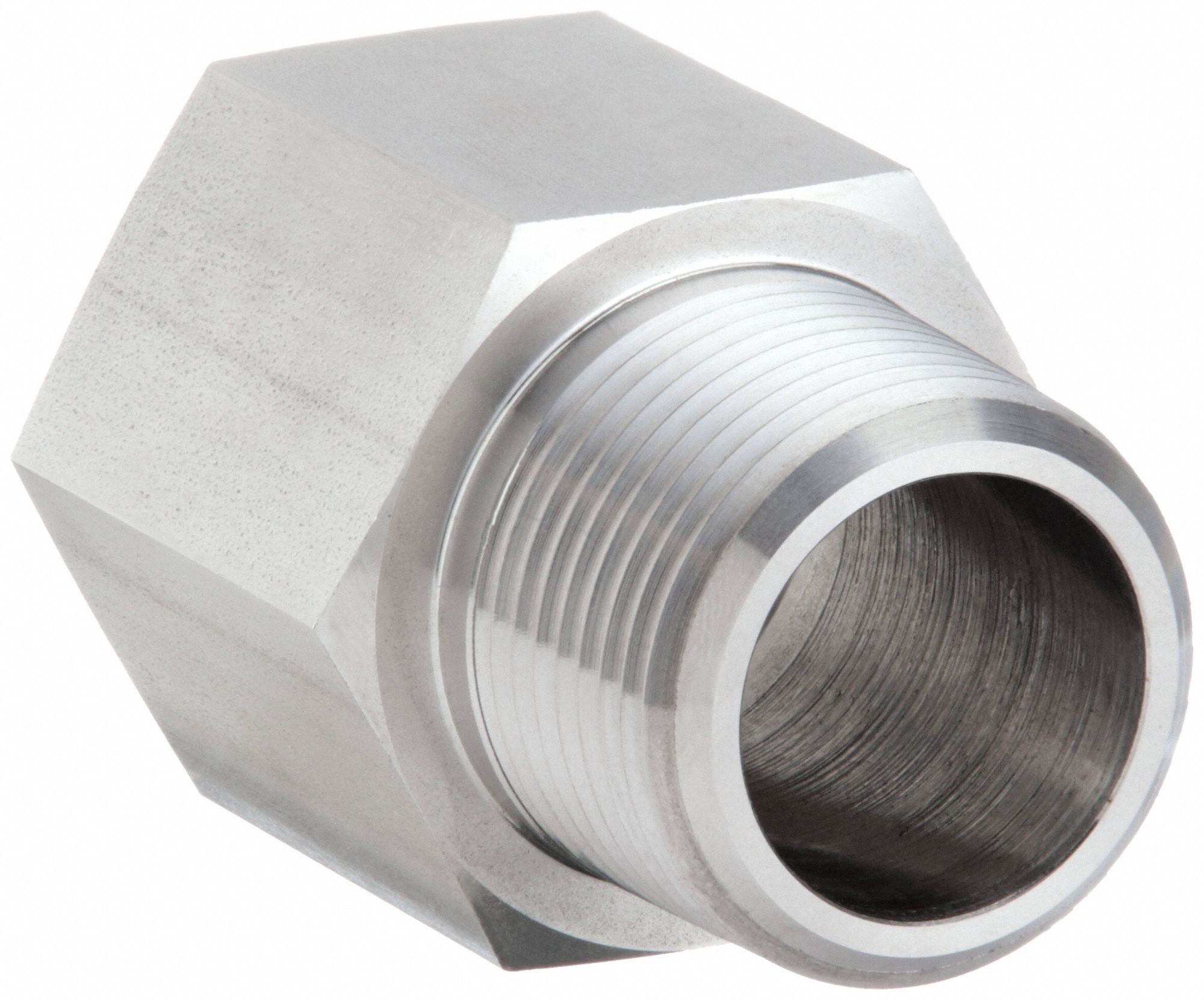 Adapter: 316 Stainless Steel, 1 in x 1 in Fitting Pipe Size, Male NPT x Female NPTF