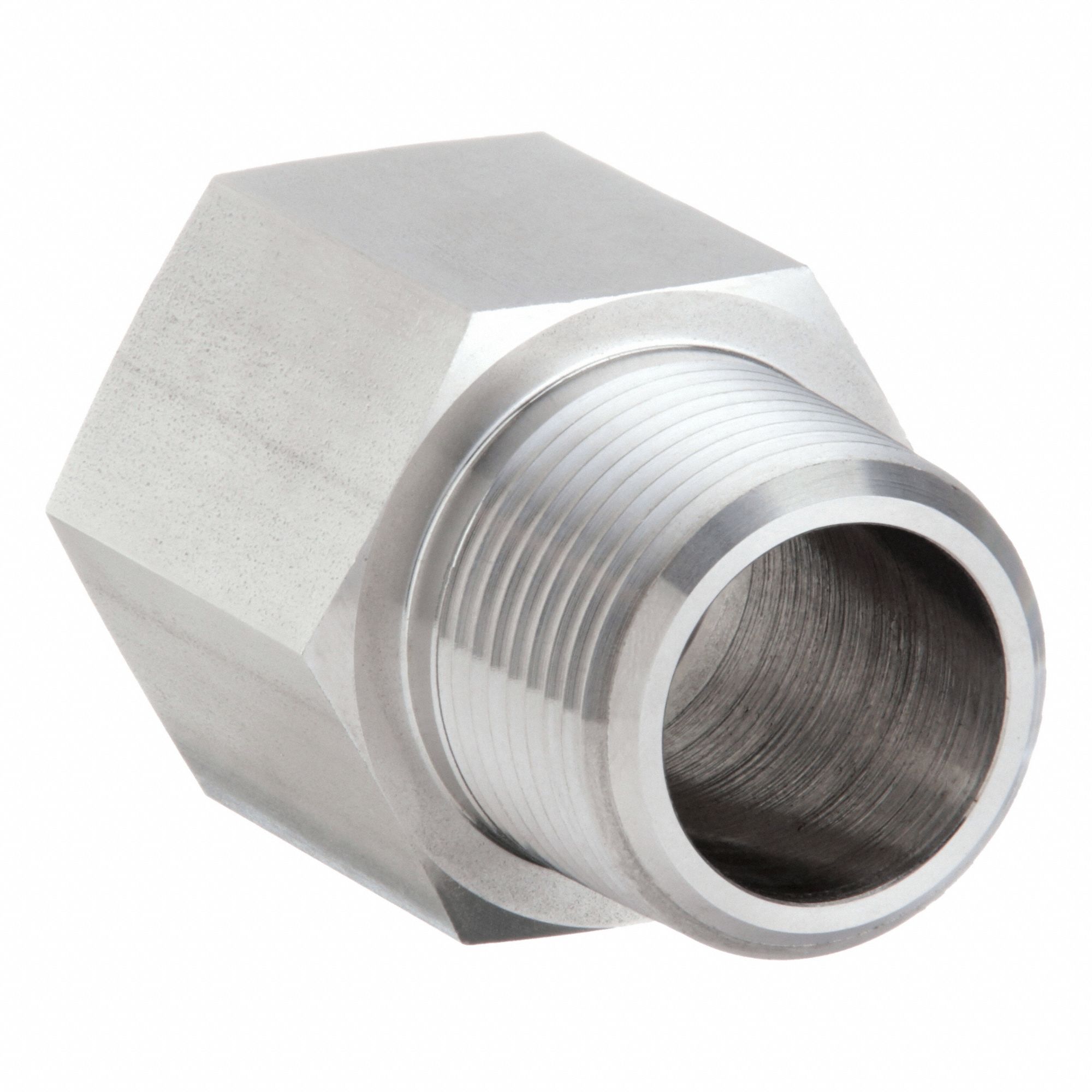 Adapter: 316 Stainless Steel, 2 in x 2 in Fitting Pipe Size, Male NPT x Female NPTF