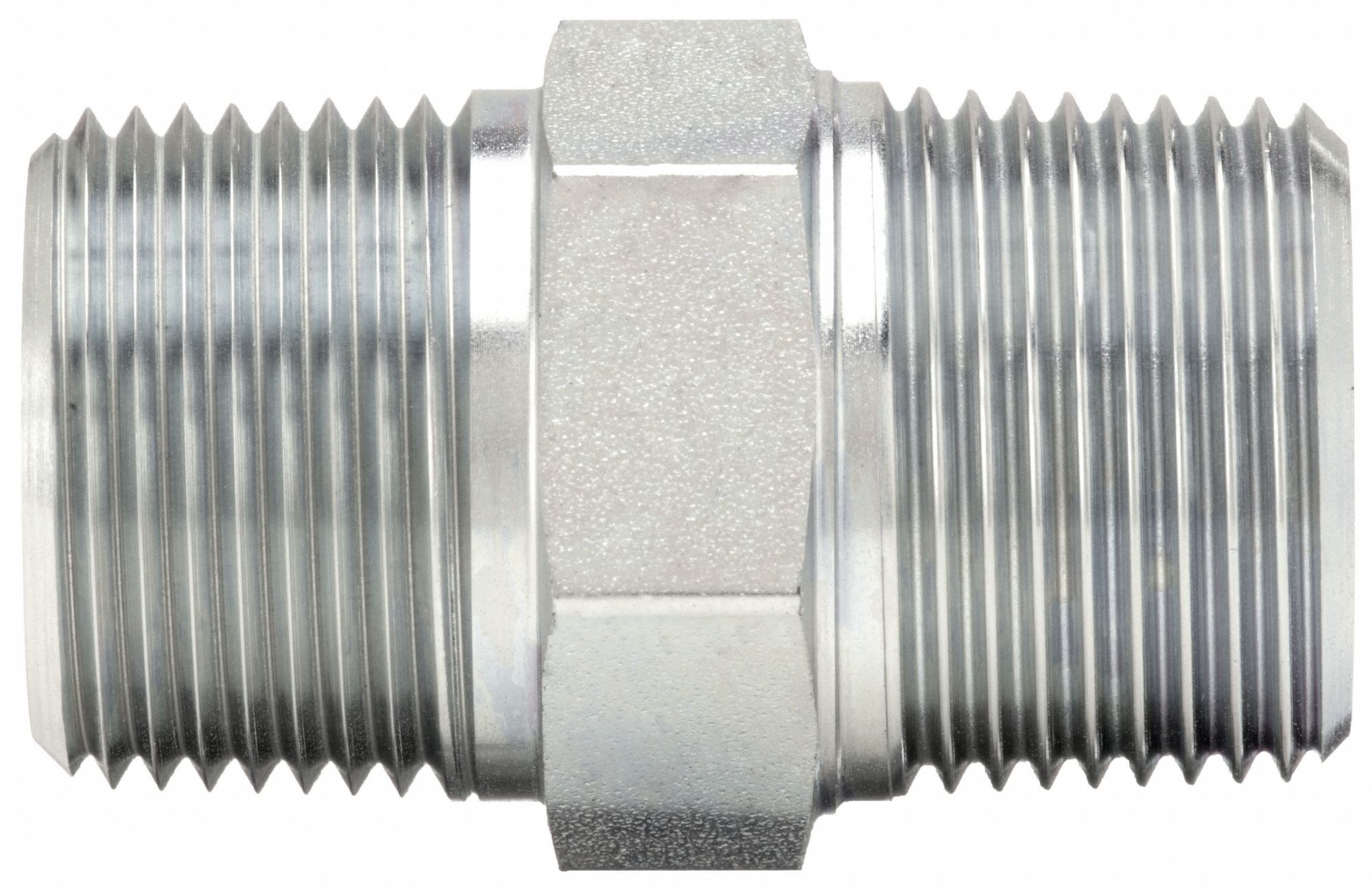 PARKER Straight Steel, 1/2 in x 1/2 in Fitting Pipe Size, Male BSPT x