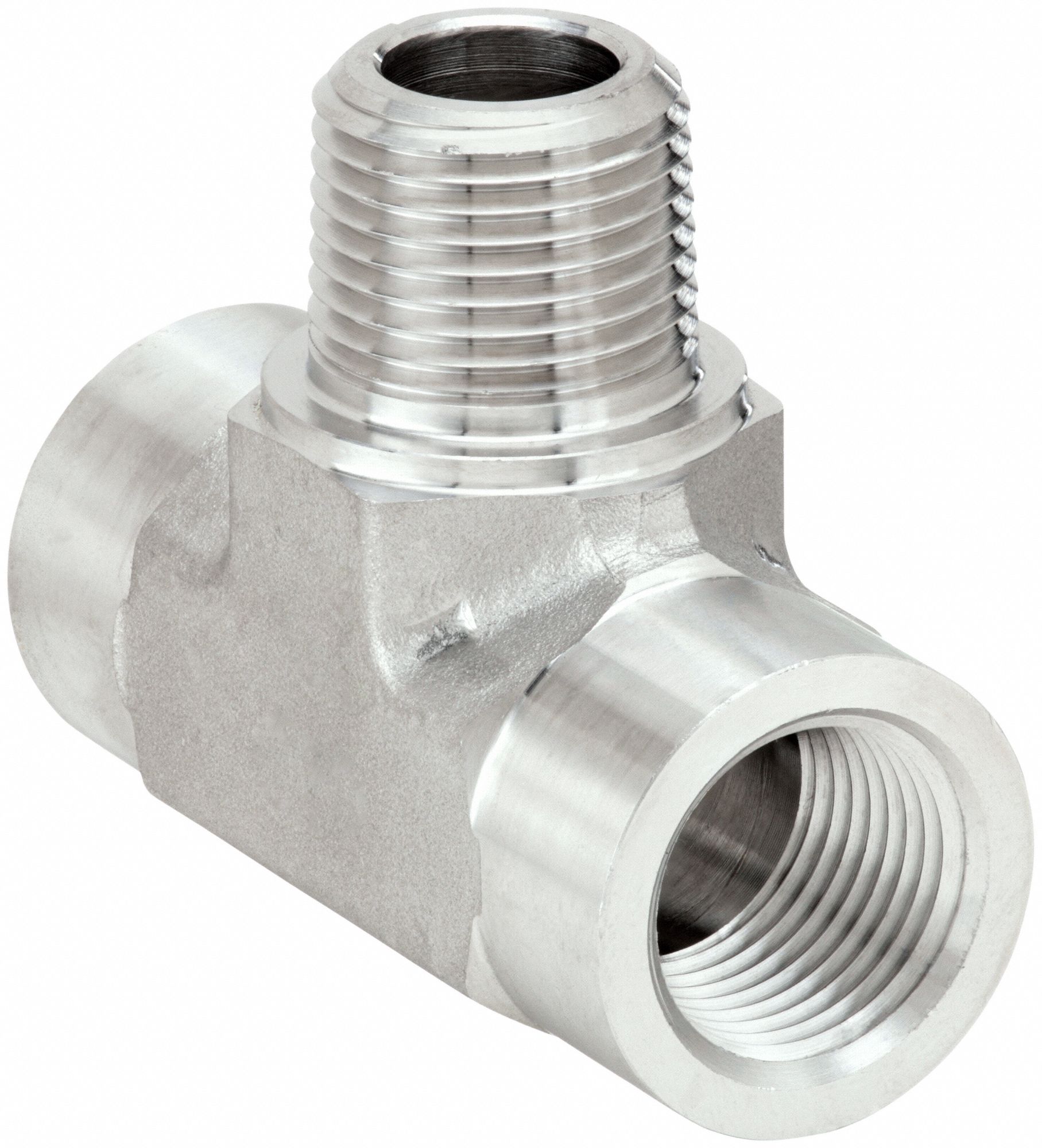 Male Branch Tee: 316 Stainless Steel, 1 in x 1 in x 1 in Fitting Pipe Size