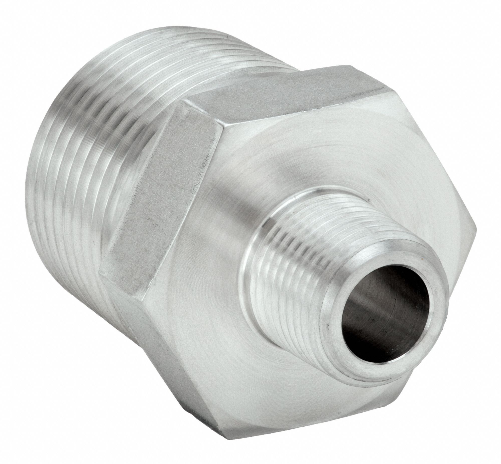 Nipple: 316 Stainless Steel, 1 in x 1/2 in Fitting Pipe Size, Male NPTF x Male NPTF