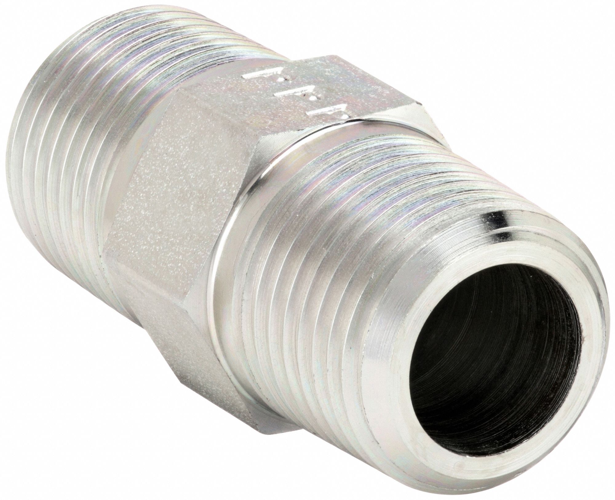 Long Nipple: Steel, 1 in x 1 in Fitting Pipe Size, Male NPTF x Male NPTF, 3 1/2 in Lg