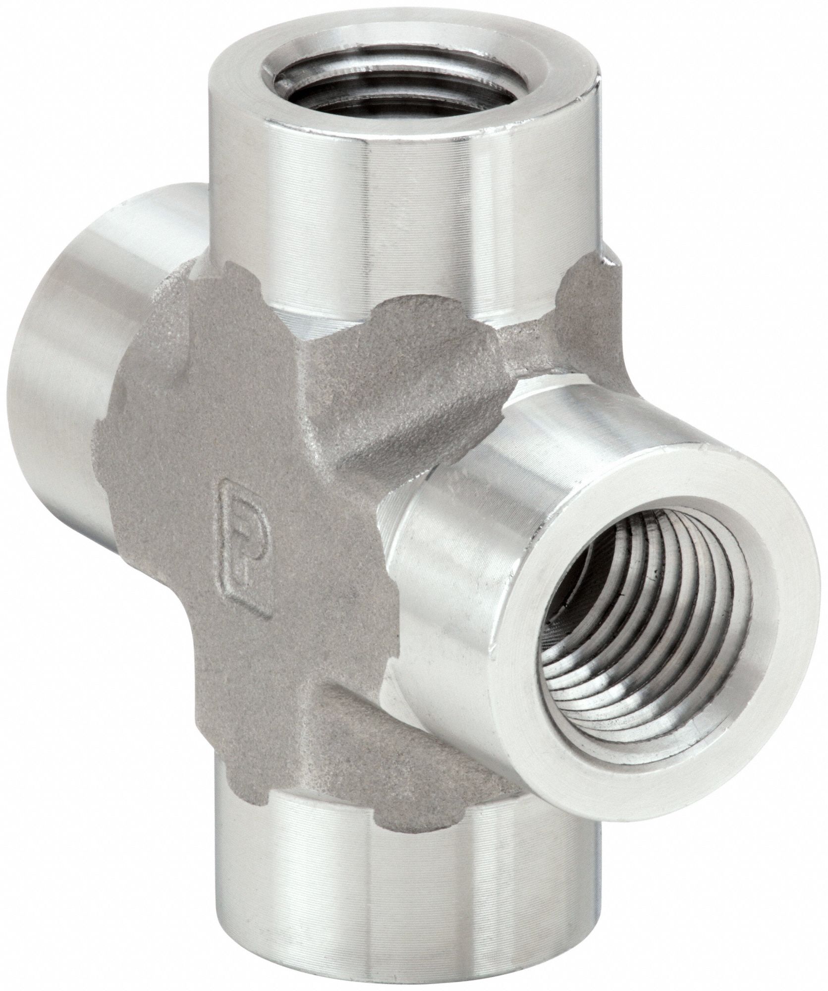 Cross: 316 Stainless Steel, 1/2 in x 1/2 in x 1/2 in x 1/2 in Fitting Pipe Size