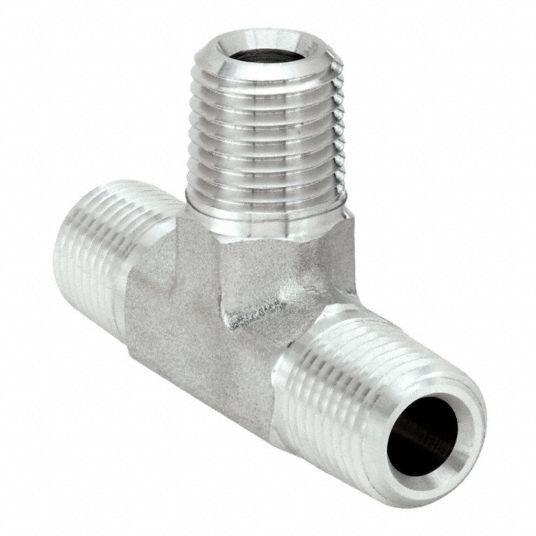 316 Stainless Steel, 1/8 in x 1/8 in x 1/8 in Fitting Pipe