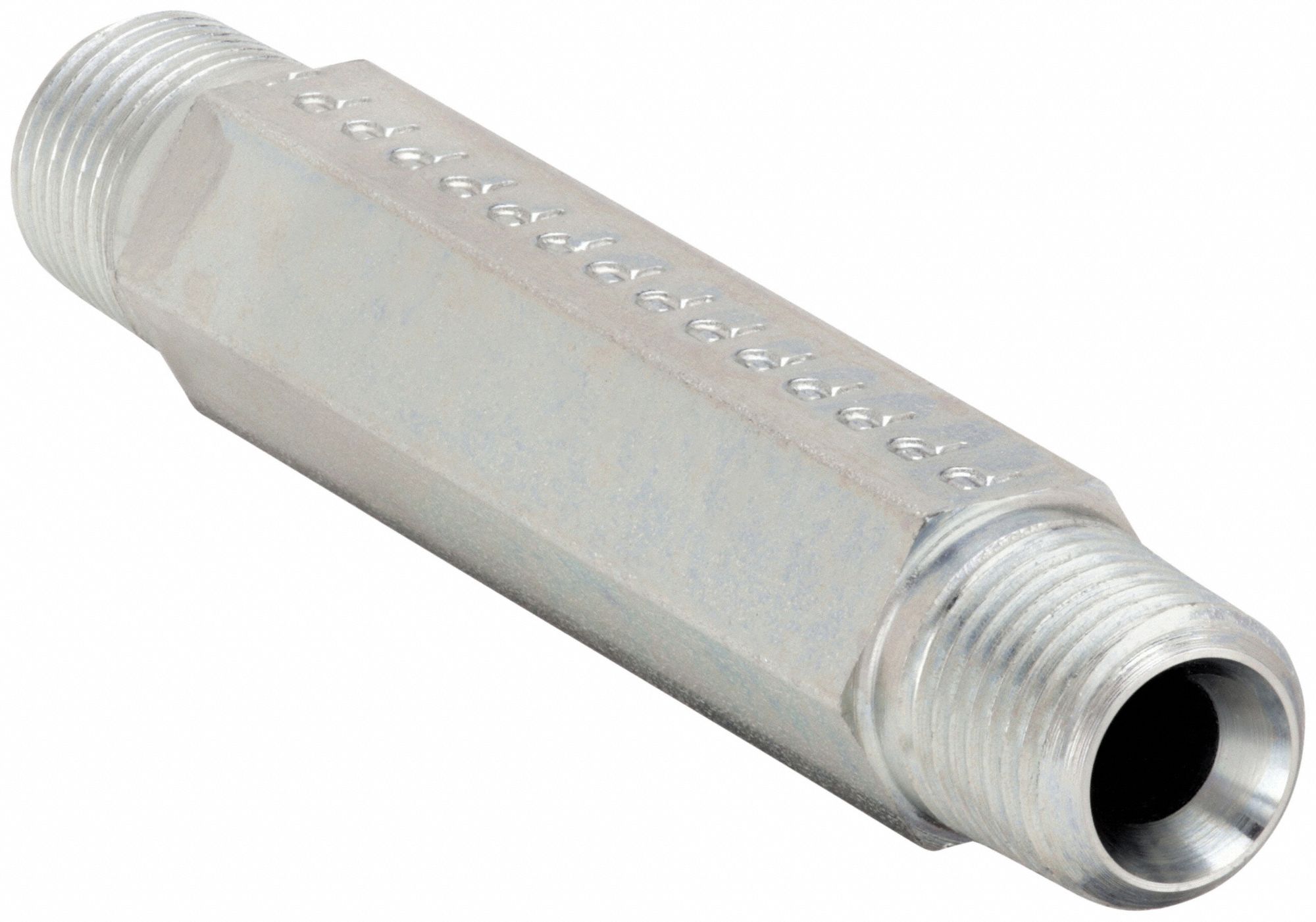 Long Nipple: Steel, 1/2 in x 1/2 in Fitting Pipe Size, Male NPTF x Male NPTF, 6 in Lg