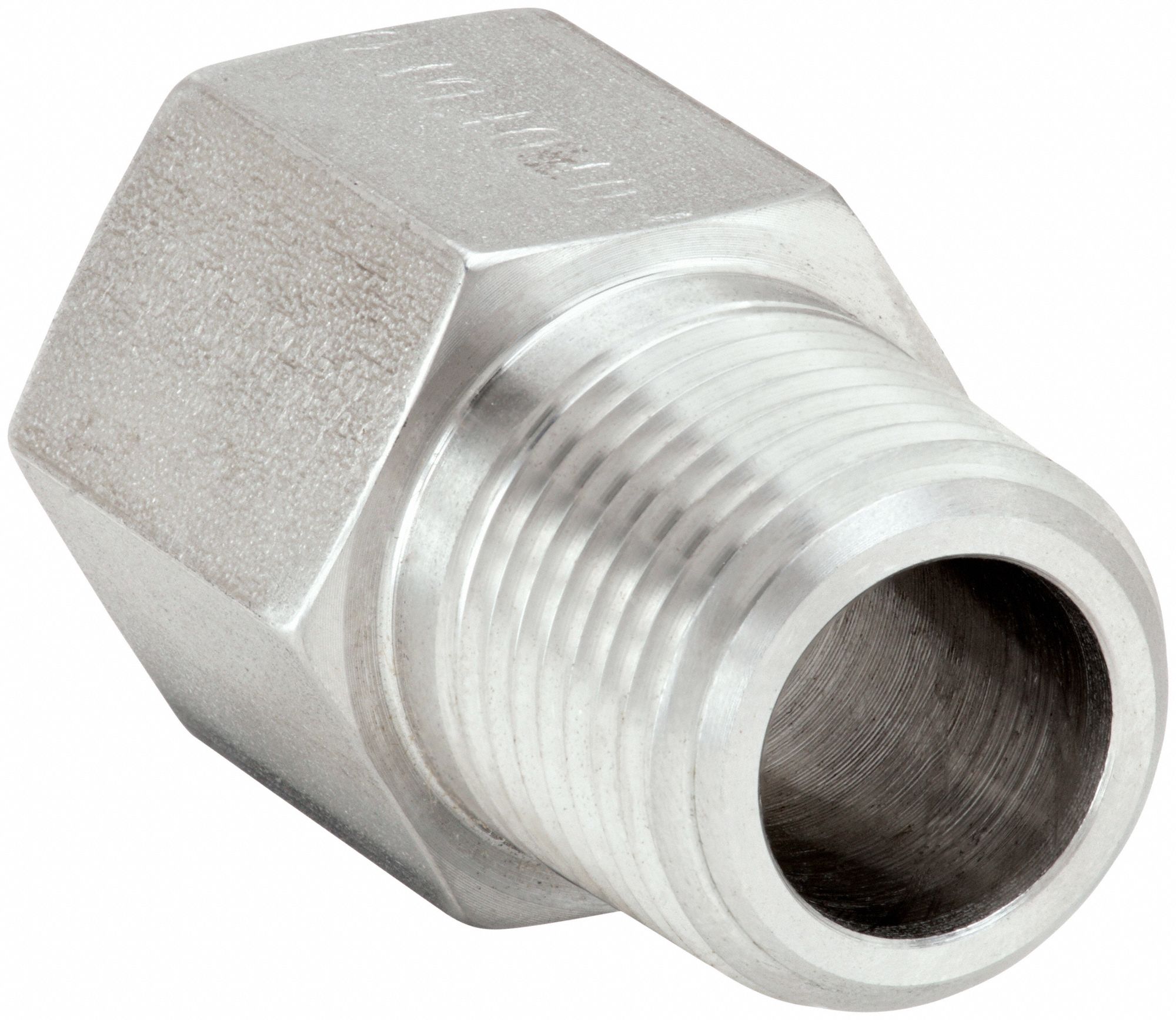 Adapter: 316 Stainless Steel, 1/2 in x 1/2 in Fitting Pipe Size, Male NPT x Female SAE-ORB