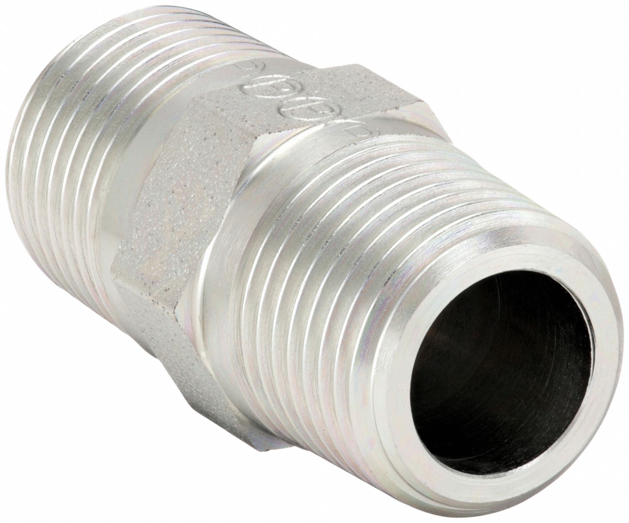 Nipple: Steel, 1 in x 1 in Fitting Pipe Size, Male BSPT x Male BSPT, 2 5/16 in Lg