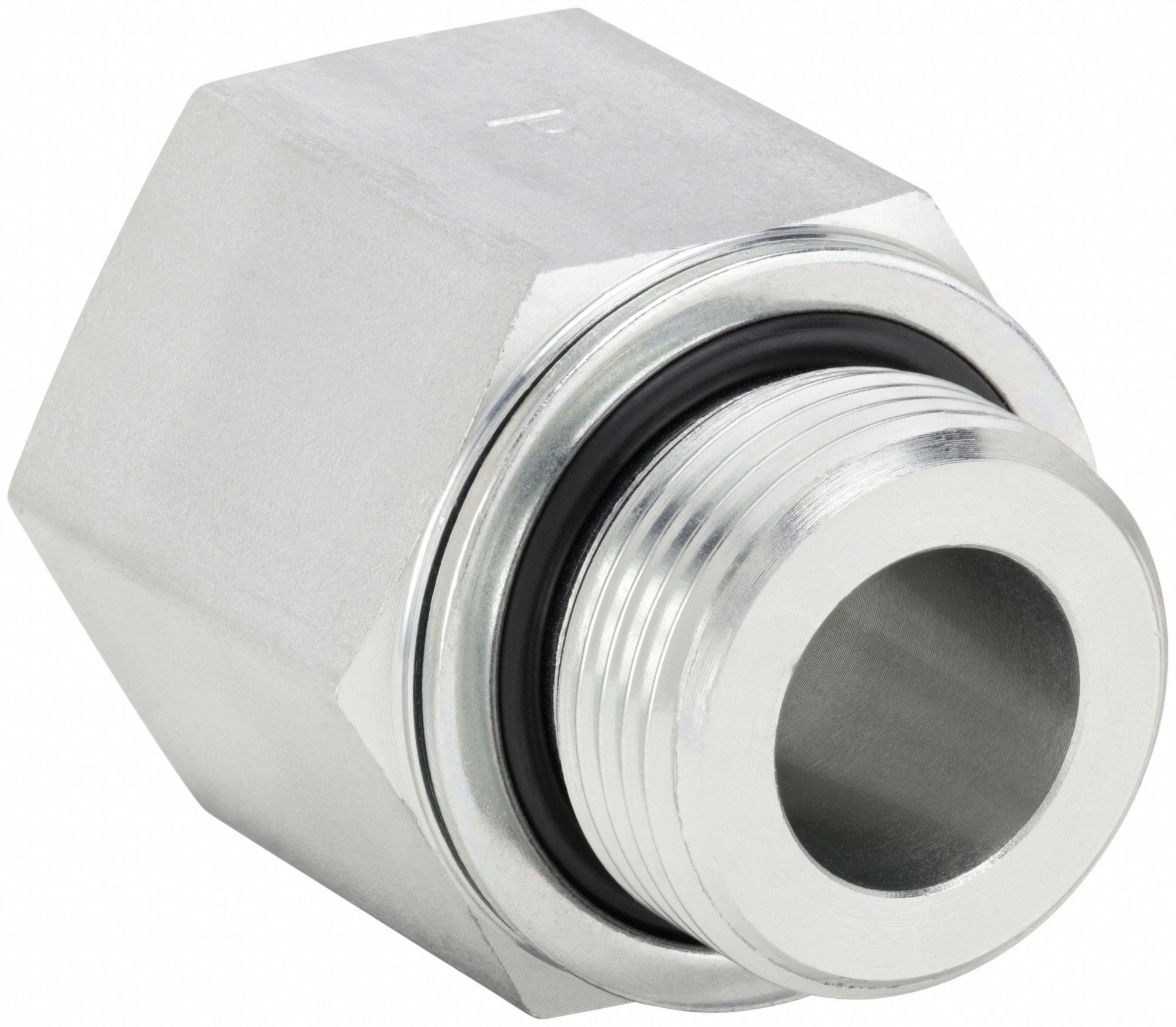 Straight Adapter: Steel, 1 in x 1 in Fitting Pipe Size, Male BSPP x Female NPTF, 2 1/8 in Lg