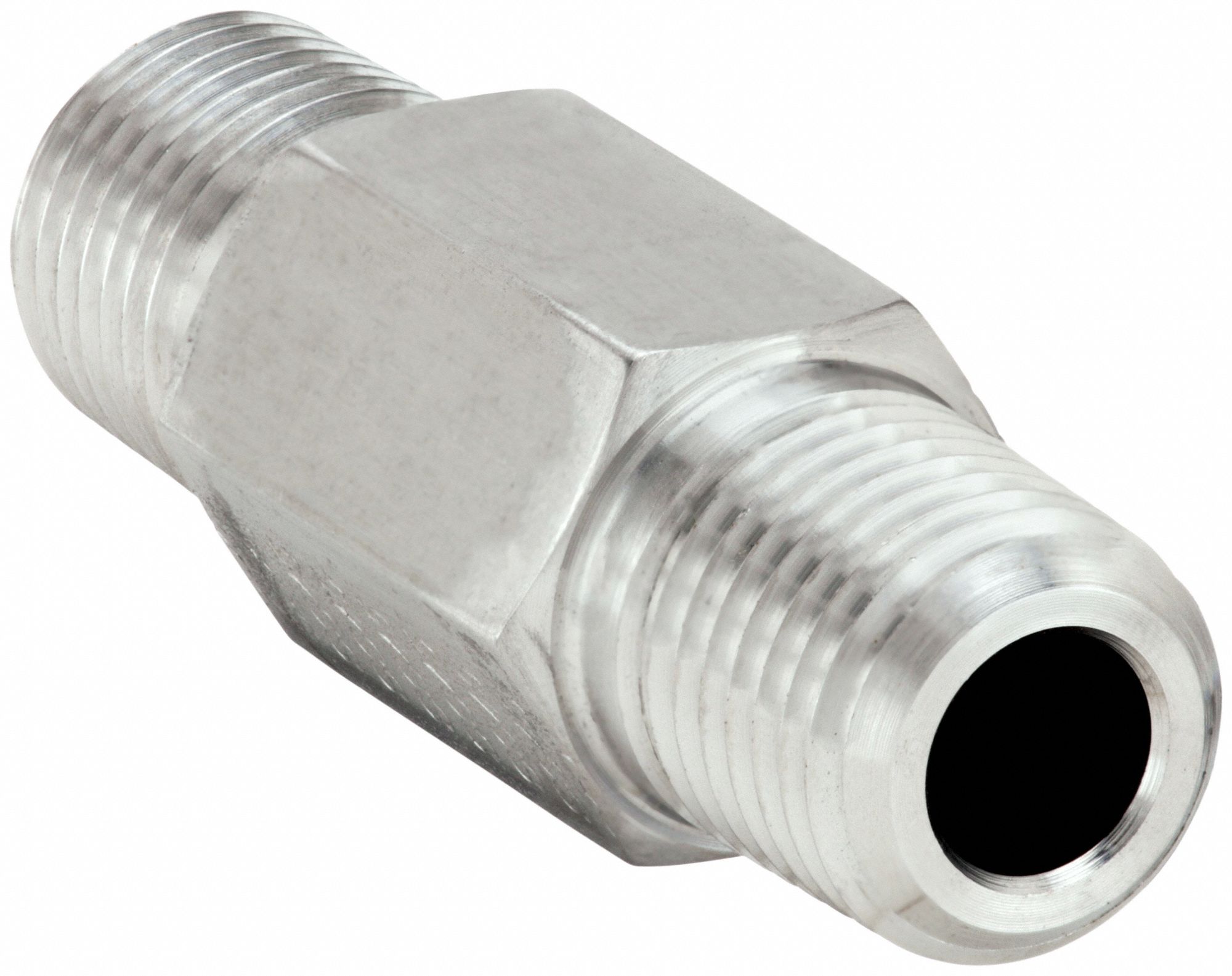 Long Nipple: 316 Stainless Steel, 1/4 in x 1/4 in Fitting Pipe Size, Male NPTF x Male NPTF