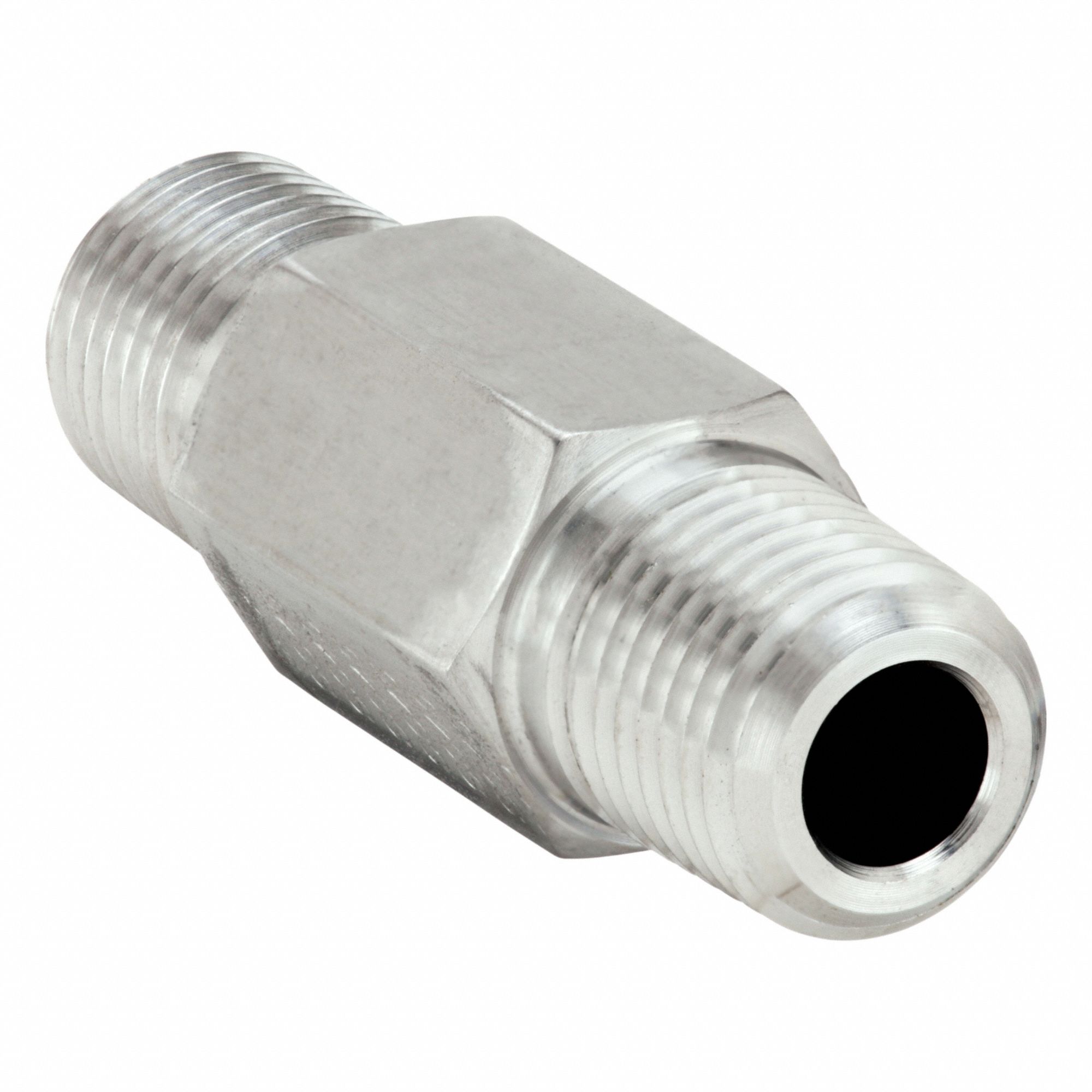 Long Nipple: 316 Stainless Steel, 1 in x 1 in Fitting Pipe Size, Male NPTF x Male NPTF