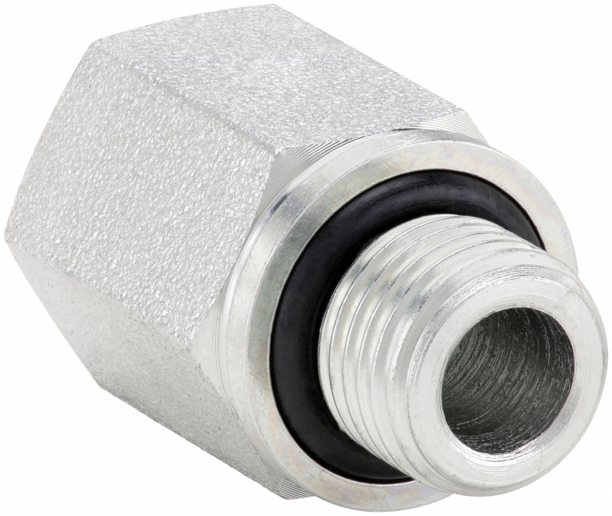 Straight Adapter: Steel, 1/4 in x 1/4 in Fitting Pipe Size, Male BSPP x Female NPTF, 1 1/4 in Lg