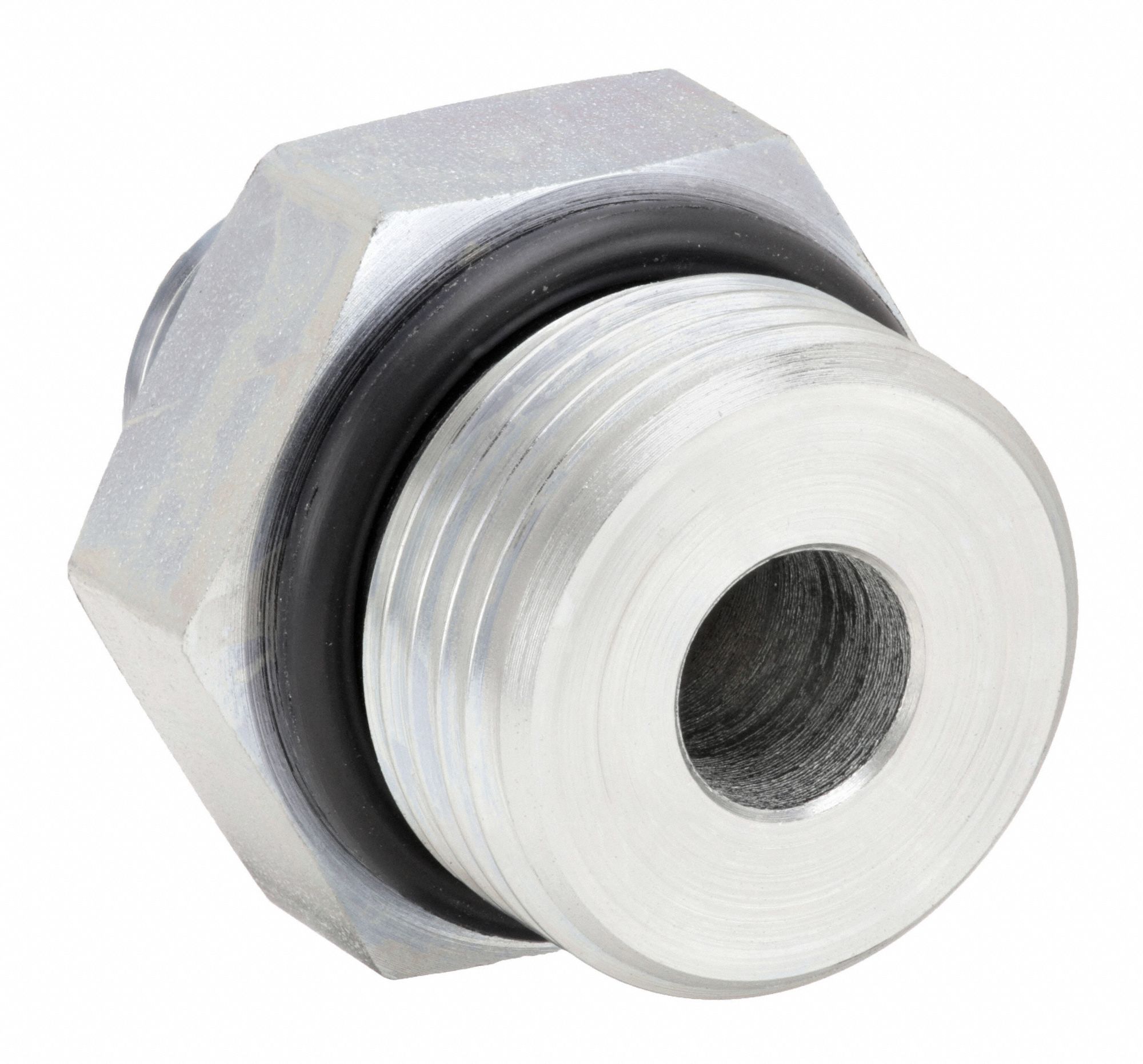 Reducing Adapter: Steel, 1 in x 1 in Fitting Pipe Size, Male UN/UNF-2A x Male NPTF, 1 15/16 in Lg