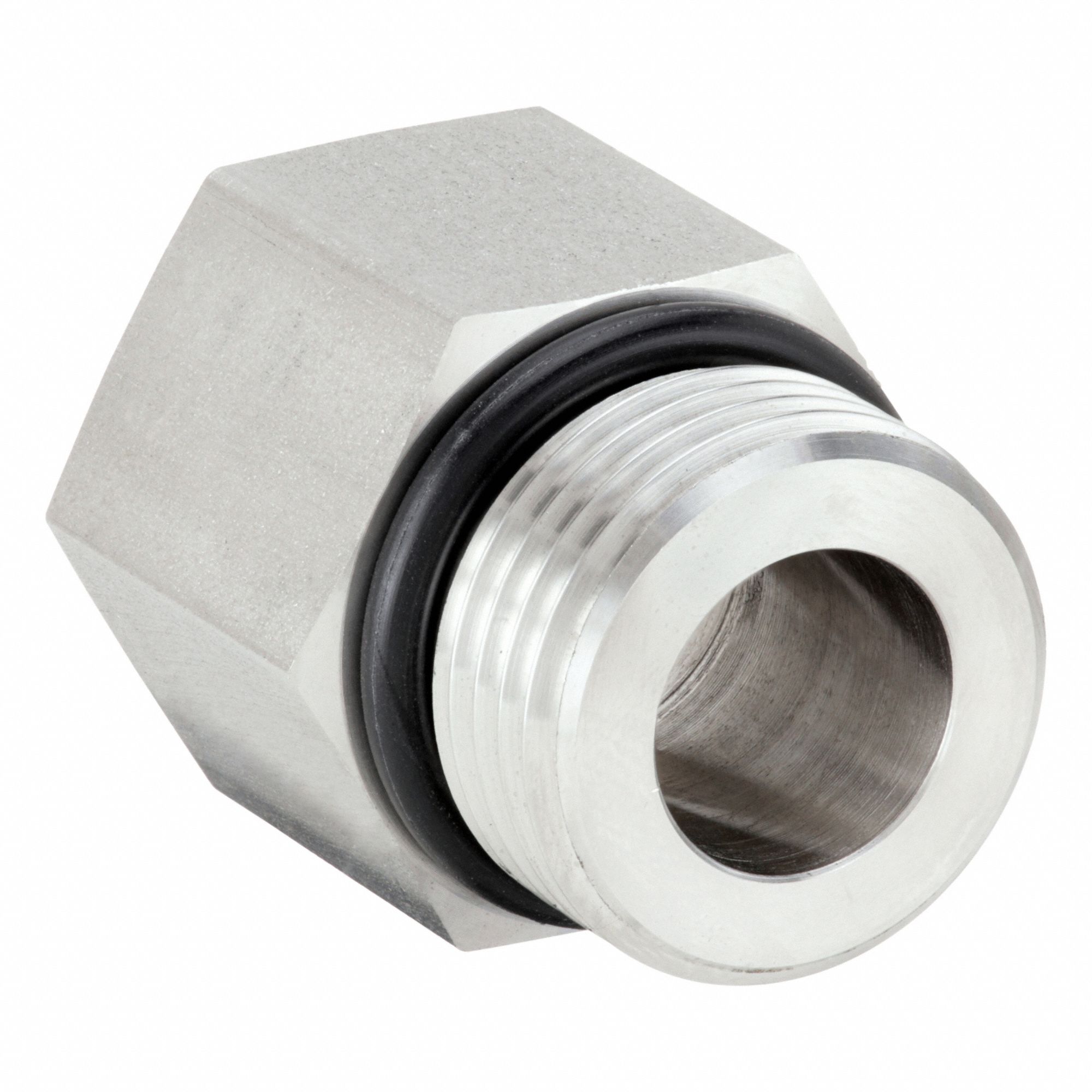 Adapter: 316 Stainless Steel, 1 1/4 in x 1 1/2 in Fitting Pipe Size, Male SAE x Female NPTF