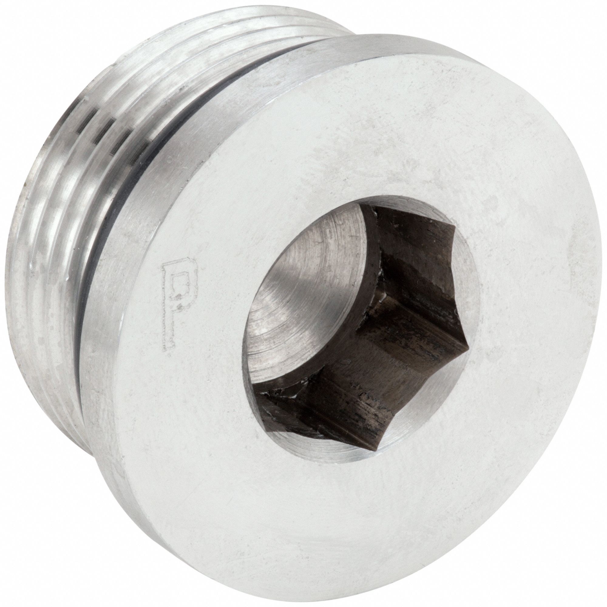 Hollow Hex Plug: 316 Stainless Steel, 1 1/2 in Fitting Pipe Size, Male SAE-ORB, 3/4 in Overall Lg