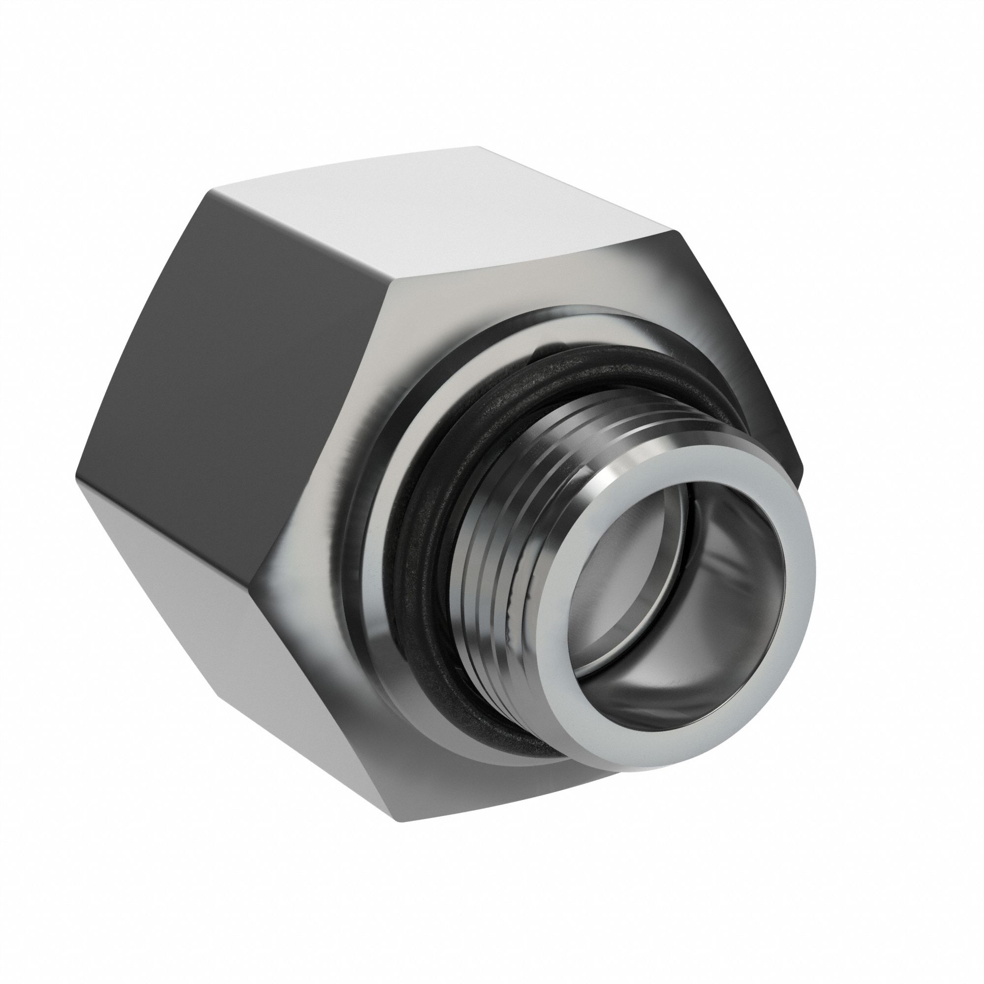 Reducing Adapter: 316 Stainless Steel, 3/4 in x 1/2 in Fitting Pipe Size, Male SAE x Female SAE