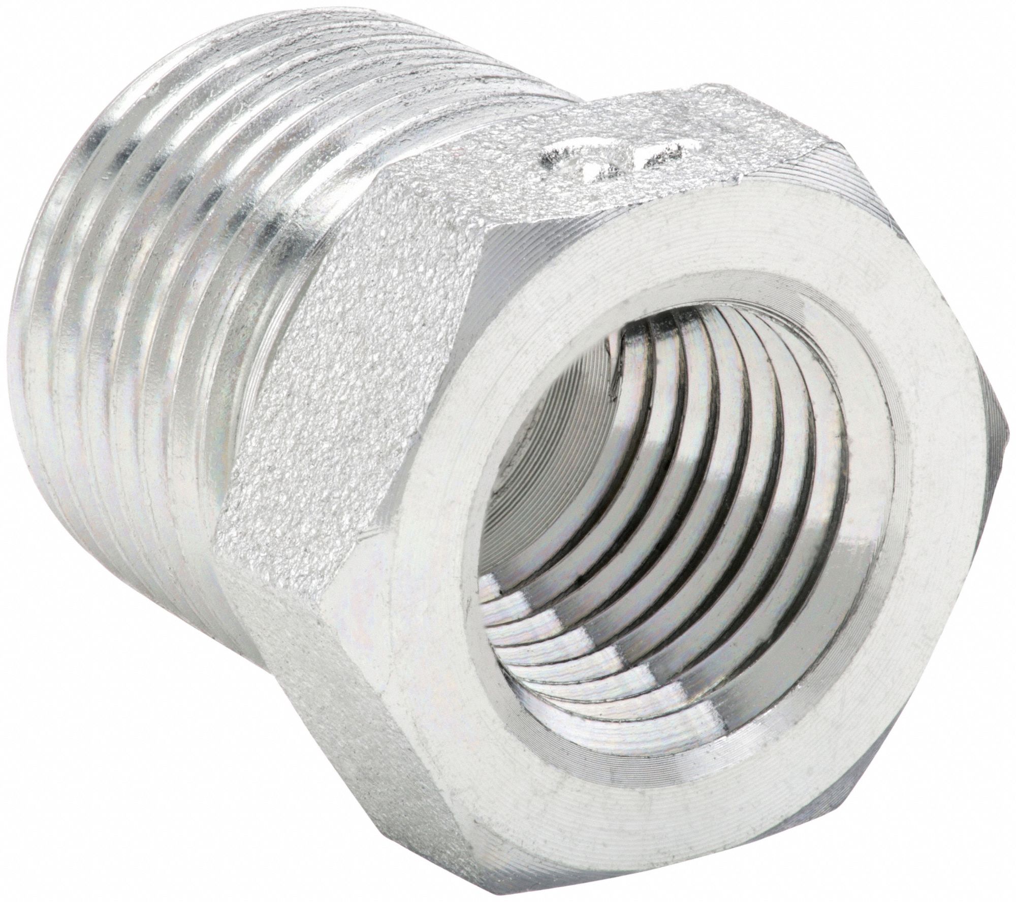 PARKER Reducing Adapter: Steel, 1/2 in x 3/8 in Fitting Pipe Size, Male ...