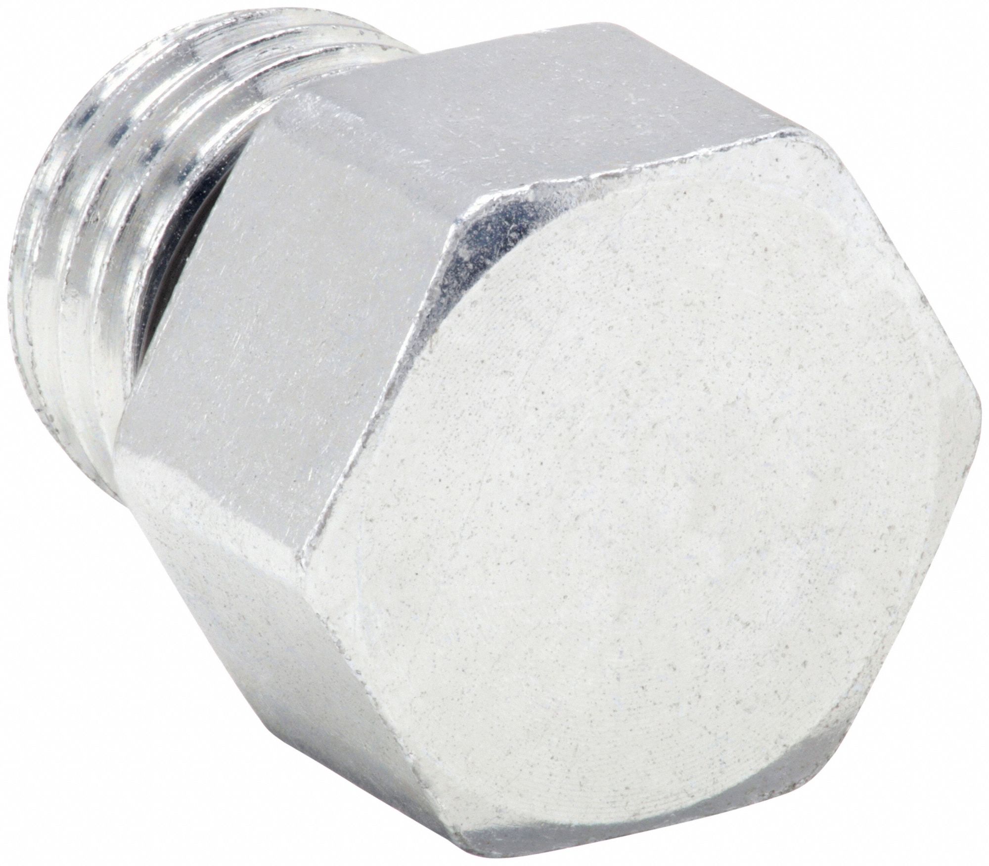 Hex Head Plug: Steel, 1/4 in Fitting Pipe Size, Male SAE-ORB, 5/8 in Lg