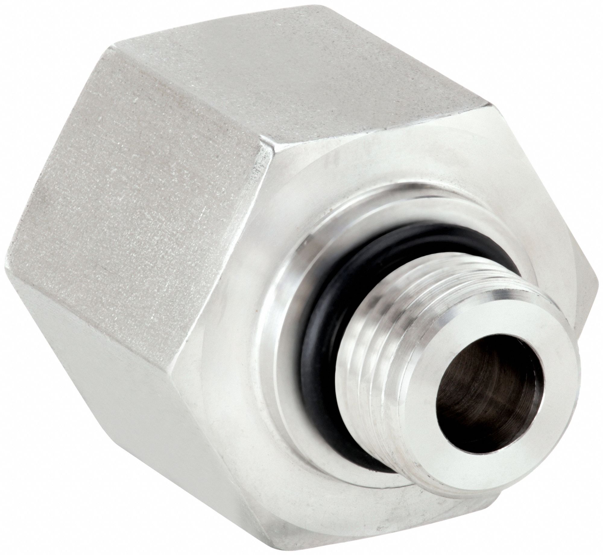 Reducing Adapter: 316 Stainless Steel, 3/8 in x 1/2 in Fitting Pipe Size, Male SAE x Female SAE