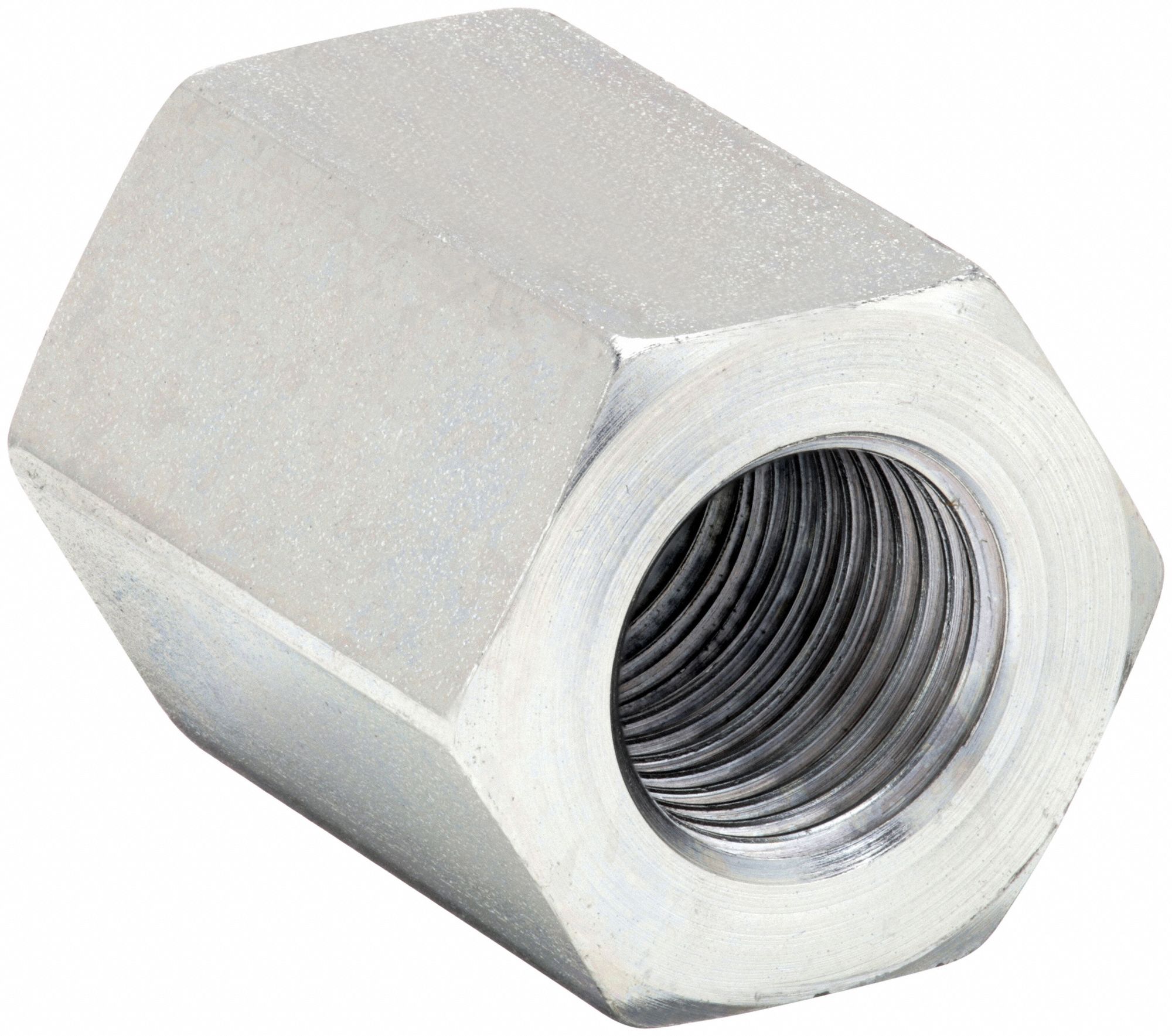 Straight Union: Steel, 10 mm x 10 mm Fitting Pipe Size, Female Metric x Female Metric, 3/4 in Lg