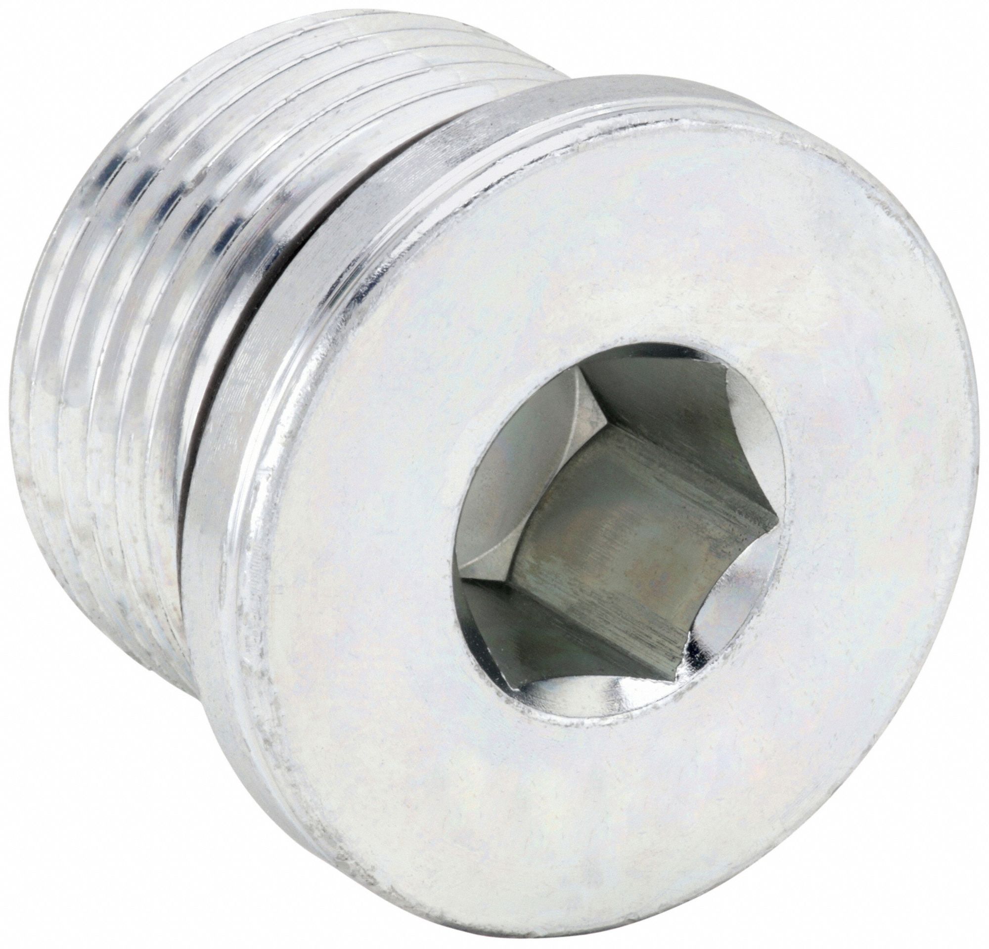 Steel, 18 mm x 1 1/2 in Fitting Pipe Size, Hollow Hex Plug - 60VC47 ...