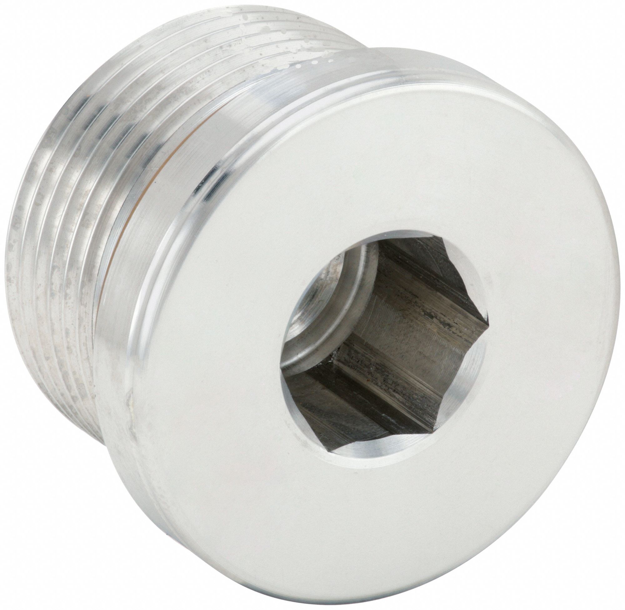 Hollow Hex Plug: 316 Stainless Steel, 27 mm x 2 in Fitting Pipe Size, Male Metric x Female