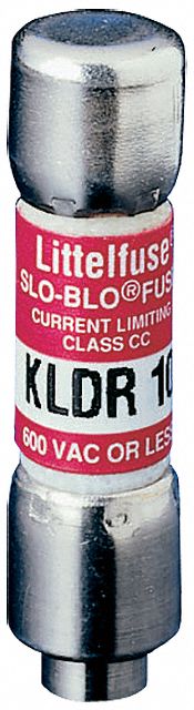 Fuse: KLDR Series, Time-Delay, 30 A, 600 V AC, Non-Indicating, 13/32 in x 1 1/2 in