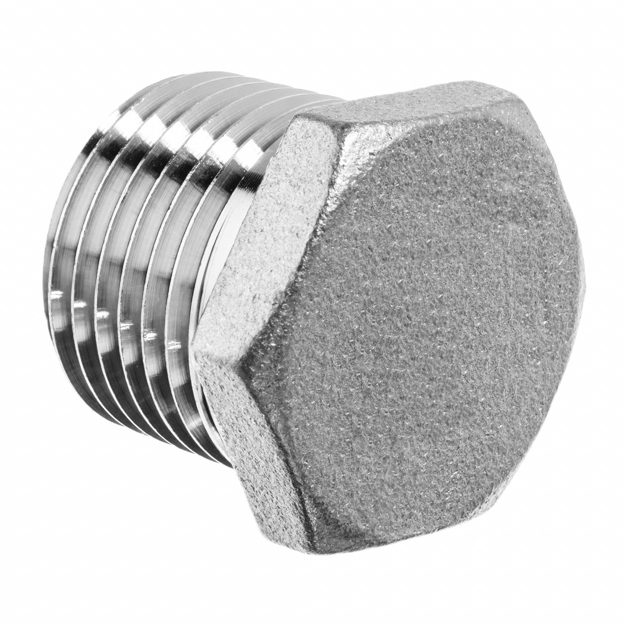 HEX HEAD PLUG, MBSPT, ⅛ IN PIPE SIZE, 316 STAINLESS STEEL, 150 PSI