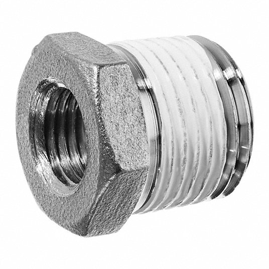 1" Male x 3/4" female BSPT HEX REDUCING BUSH STAINLESS STEEL PIPE FITTINGS 