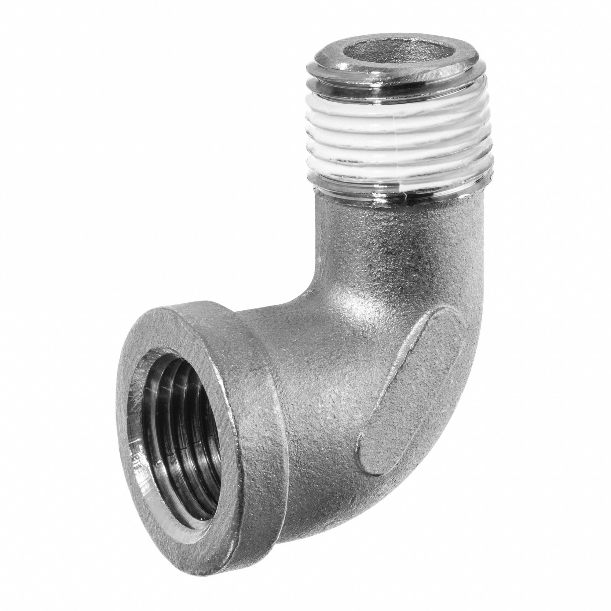 DEGREE ELBOW W/ SEALANT, FNPT X MNPT, CLASS 150, ½ IN PIPE SIZE, 304 SS, 150 PSI