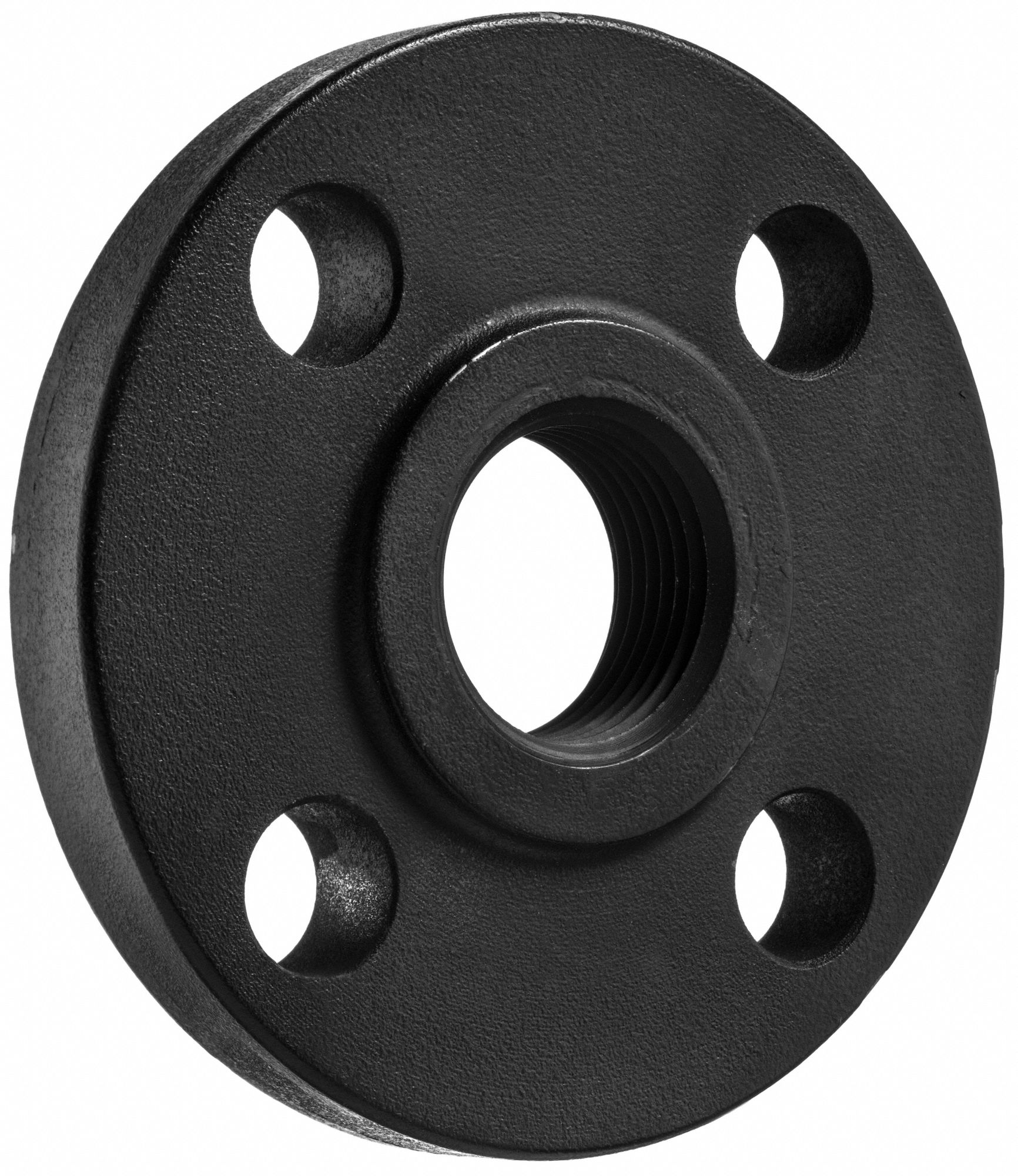 PIPE FLANGE, CLASS 150, 3 IN, 7 1/2 IN OUTSIDE DIA, THREADED FLANGE, BLACK-COATED STEEL